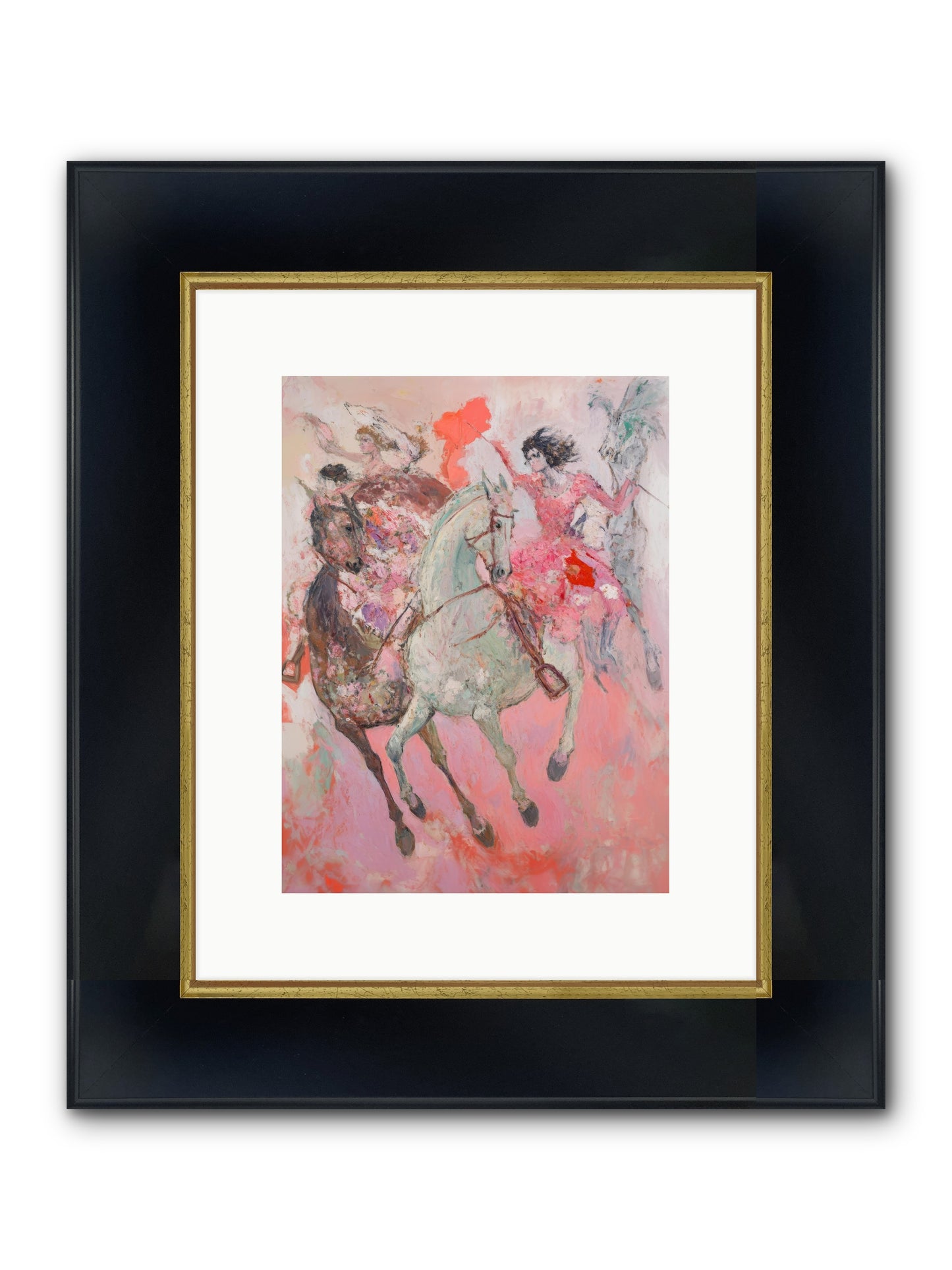 Wild Hearts Gallop Framed Print - Wide Black w/Gold 9x12