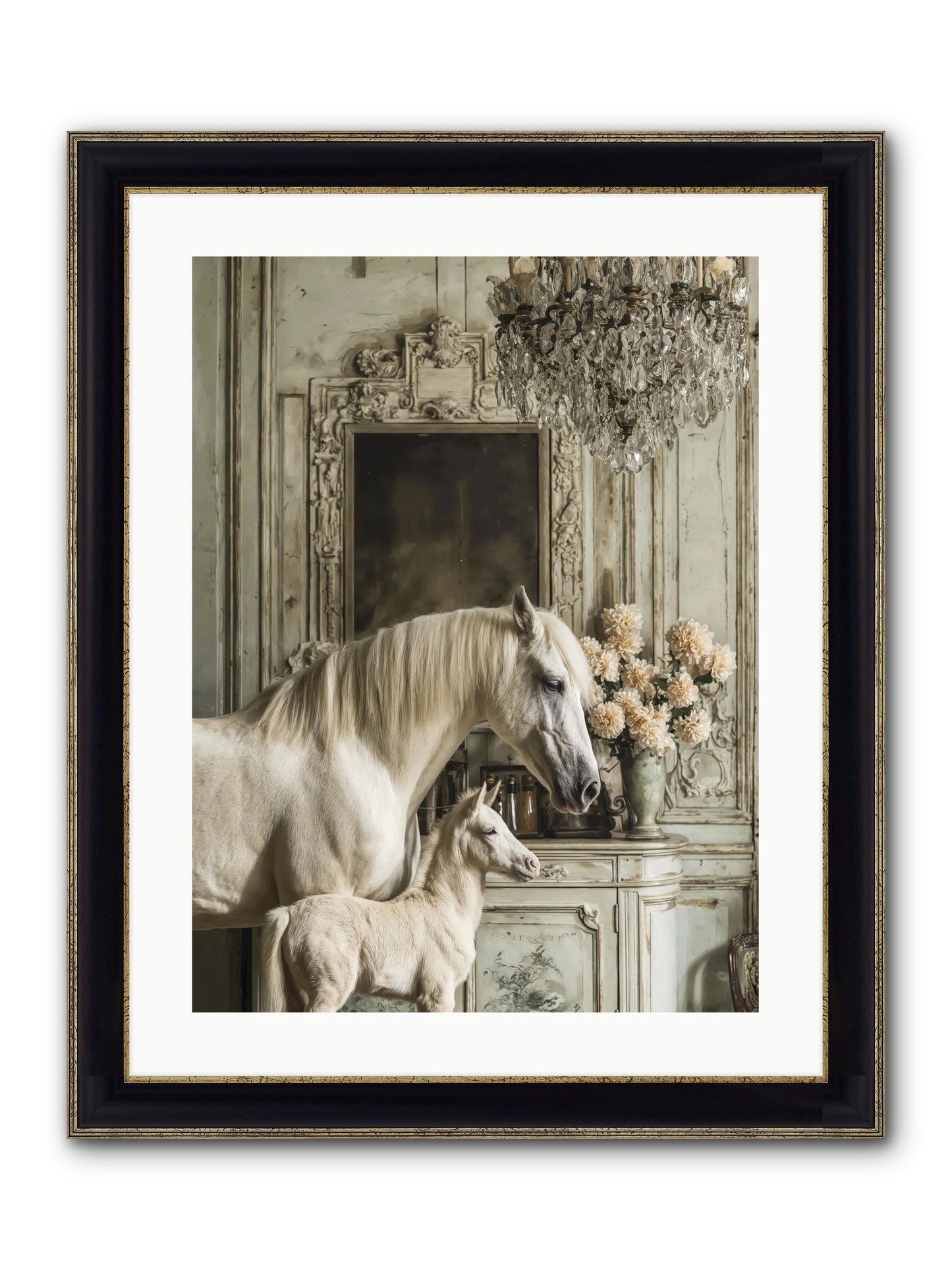 Wild-Honey Framed Print - Black & Gold 18x24
