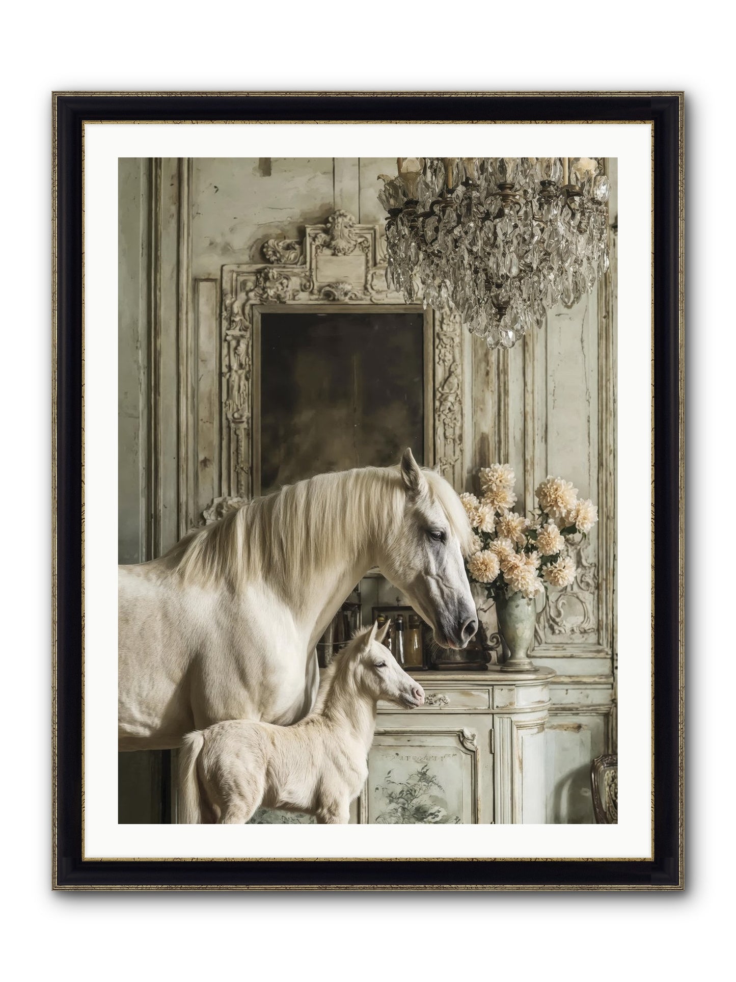 Wild-Honey Framed Print - Black & Gold 30x40