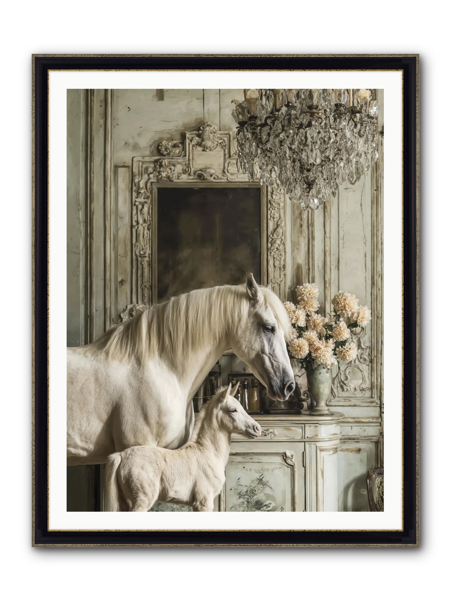 Wild-Honey Framed Print - Black & Gold 36x48