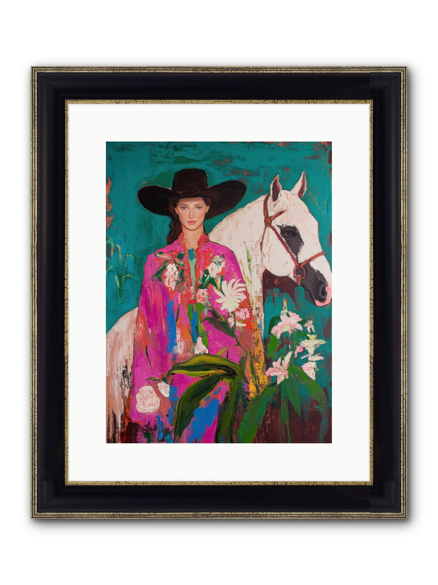Wild Intuition Framed Print - Black & Gold 12x16