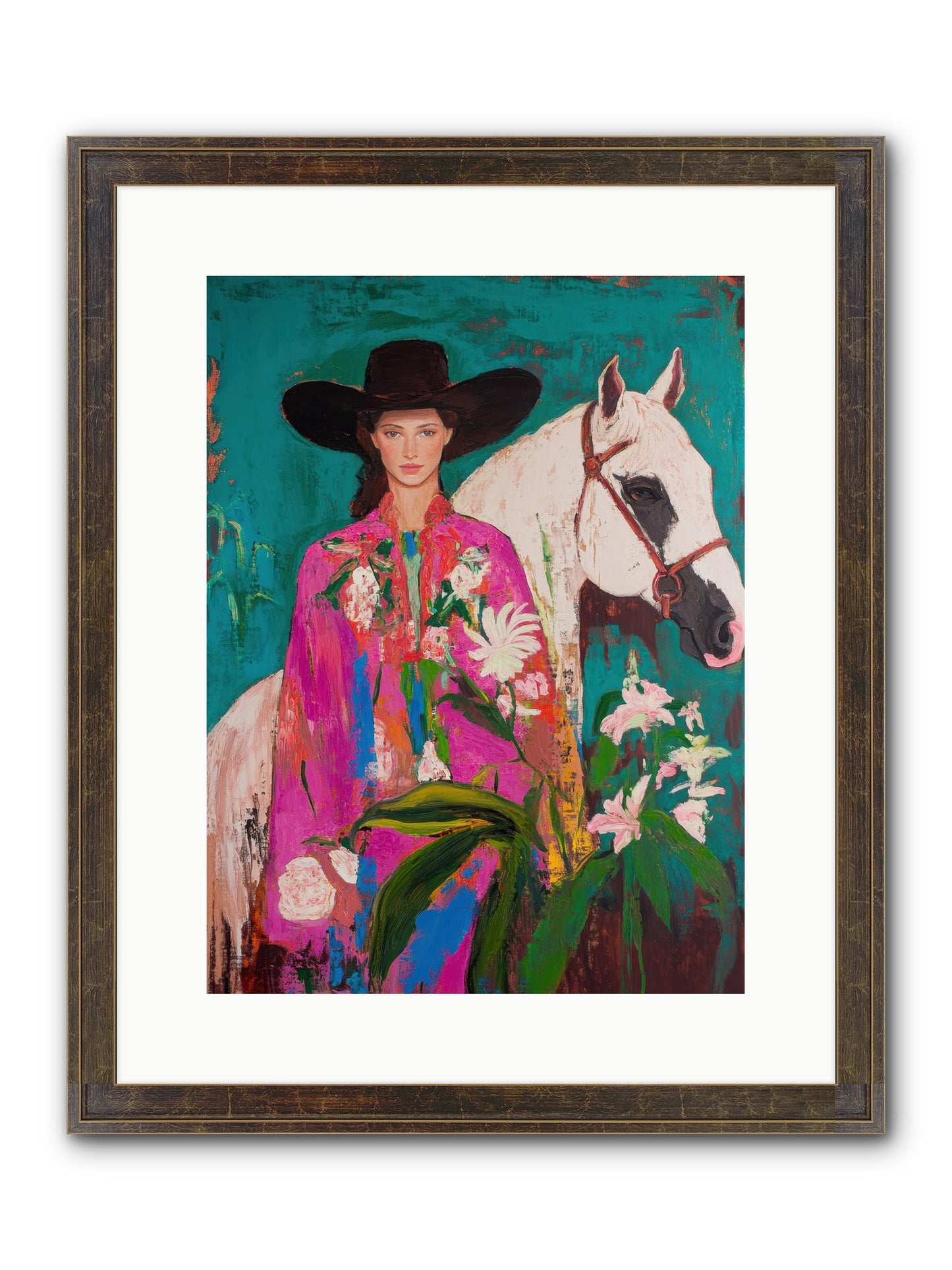Wild Intuition Framed Print - Slimwoods Black/Gold 12x16