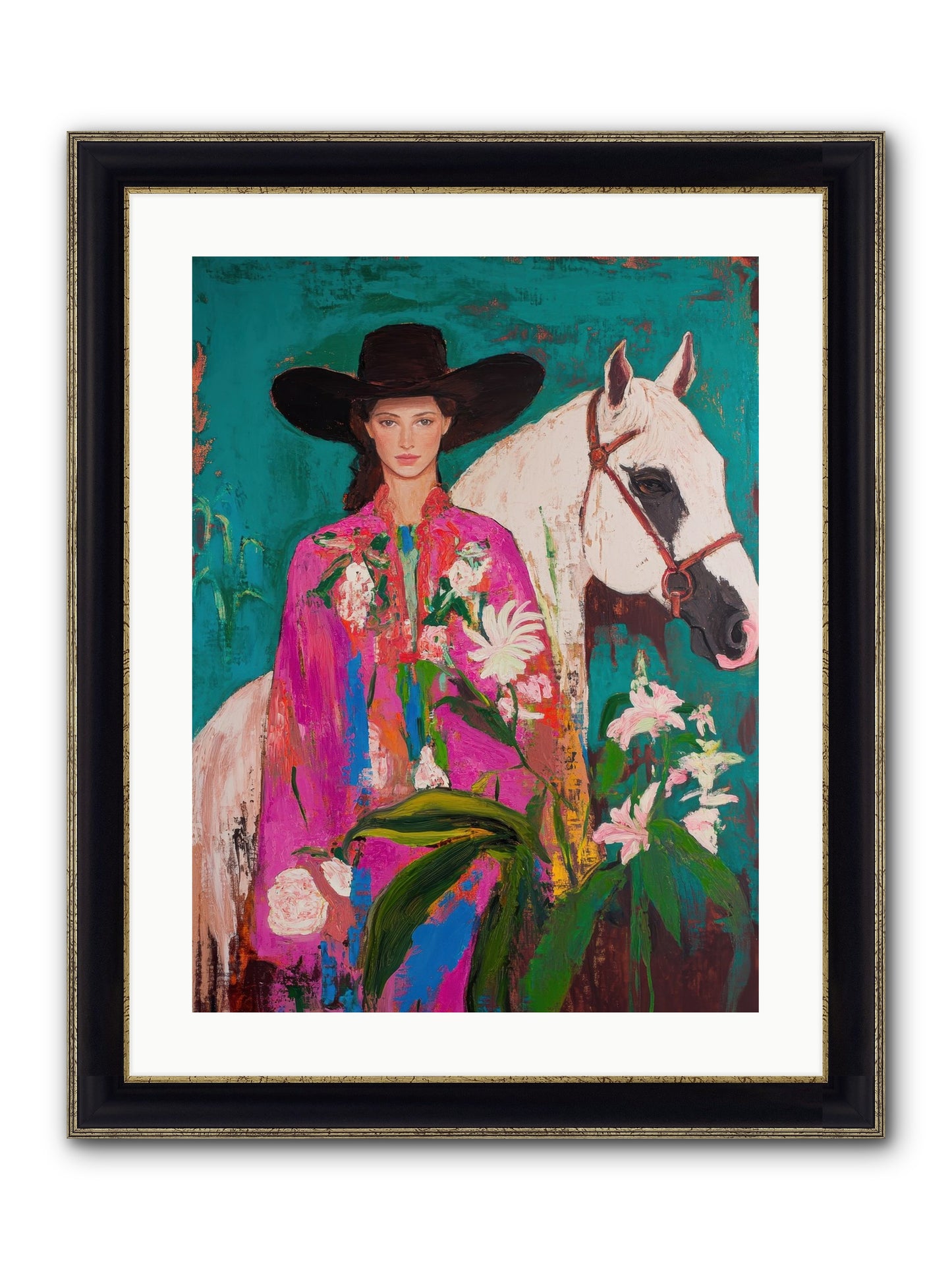 Wild Intuition Framed Print - Black & Gold 18x24