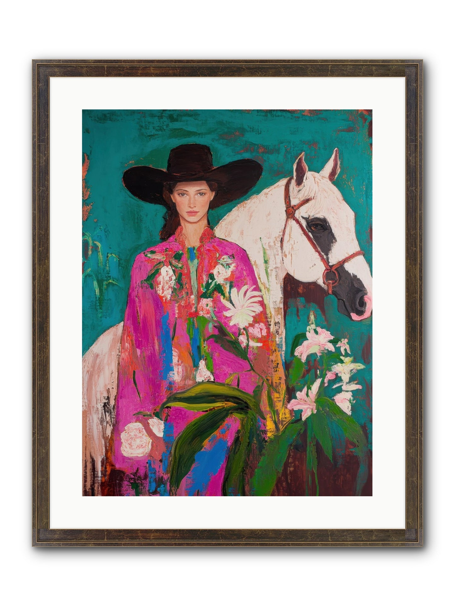 Wild Intuition Framed Print - Slimwoods Black/Gold 18x24