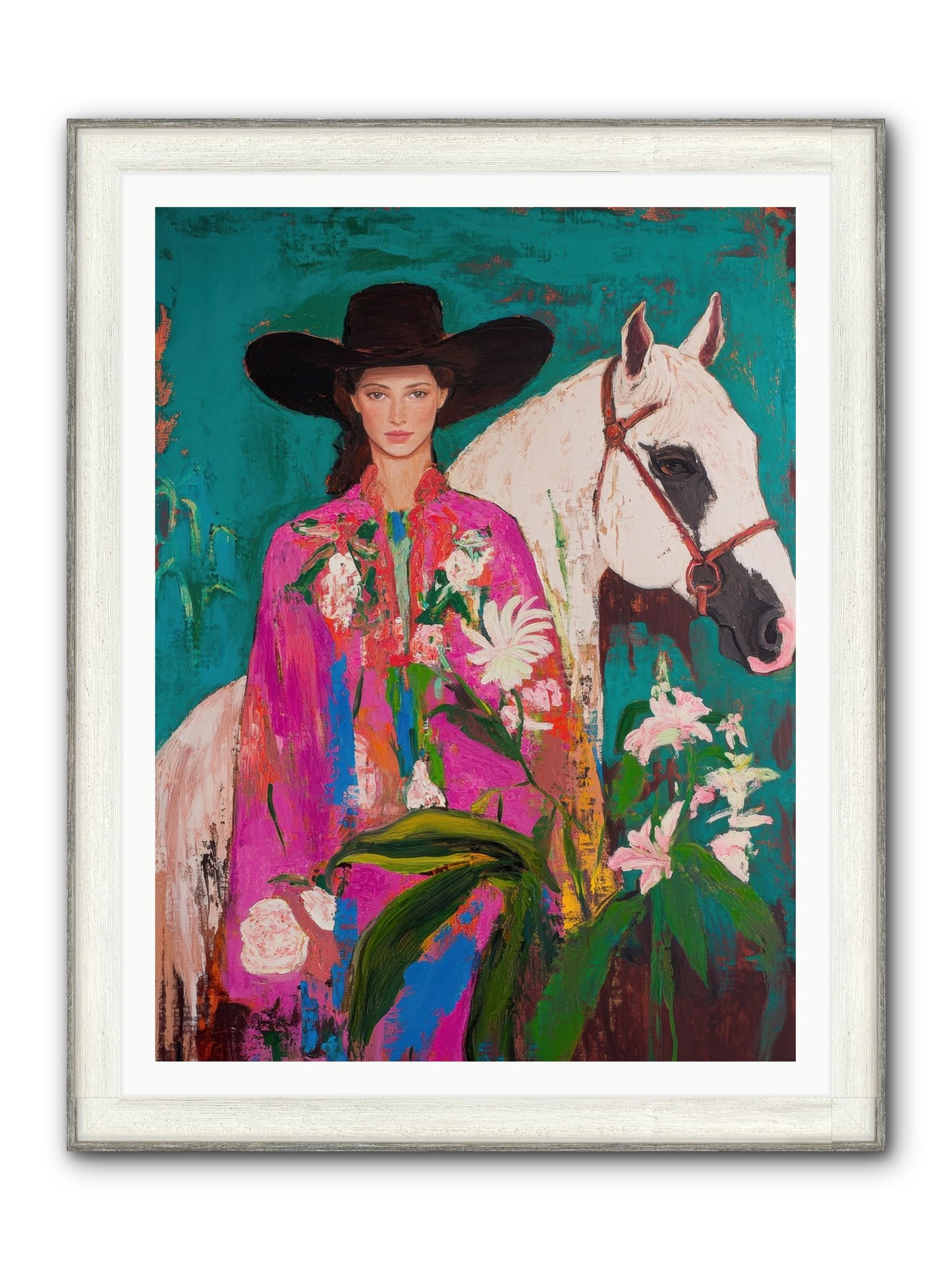 Wild Intuition Framed Print - Driftwood White 36x48