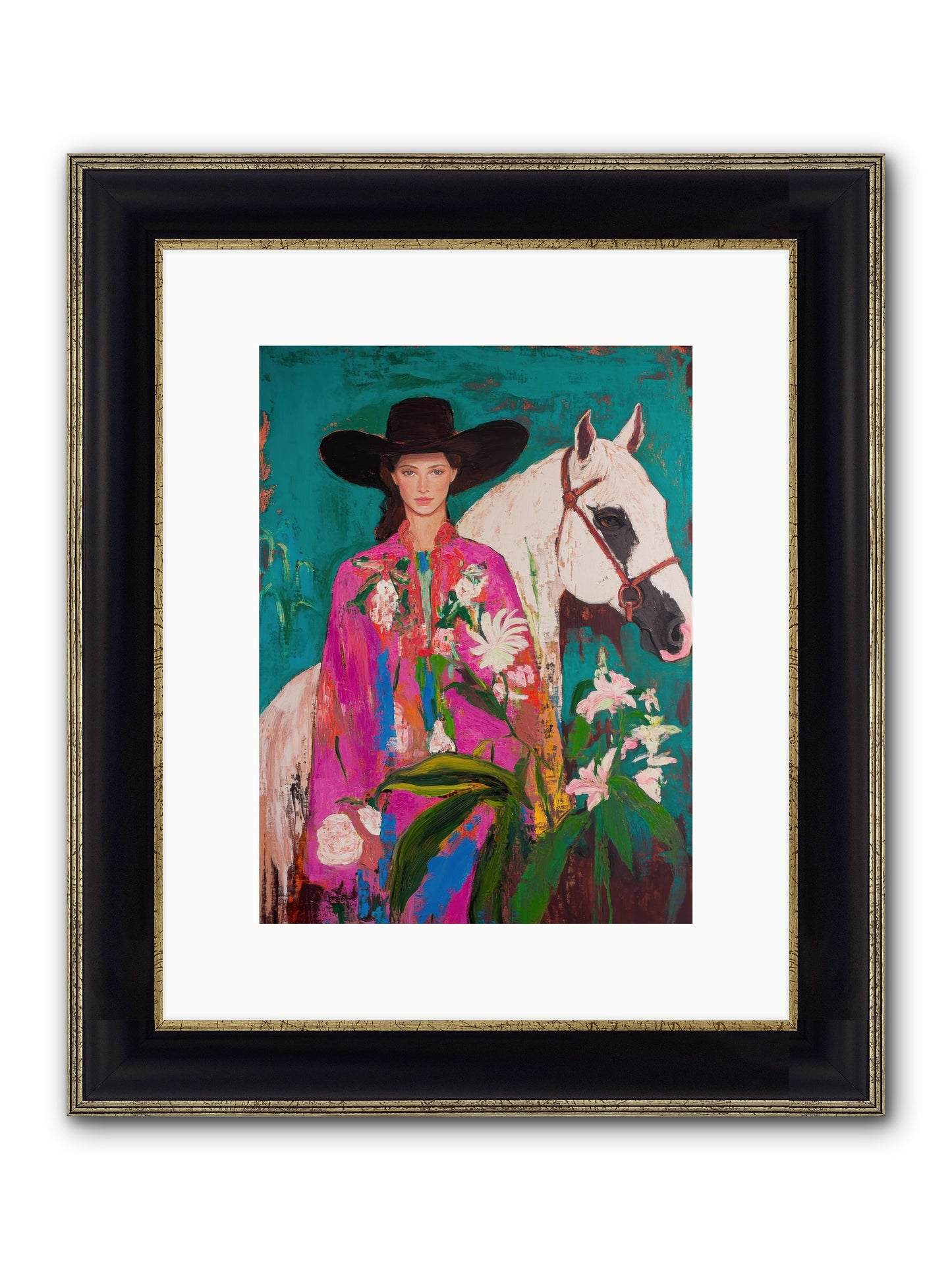 Wild Intuition Framed Print - Black & Gold 9x12
