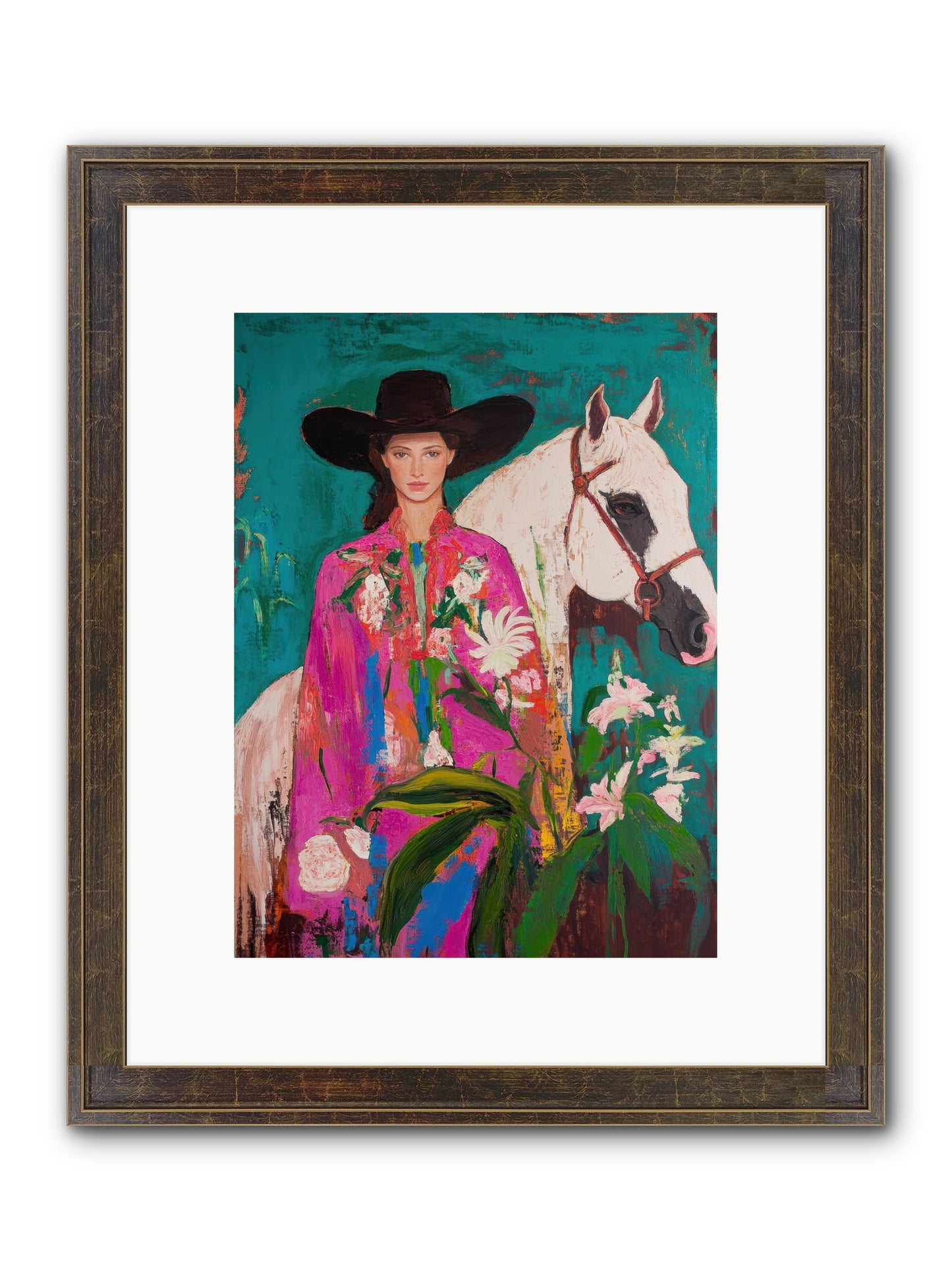 Wild Intuition Framed Print - Slimwoods Black/Gold 9x12