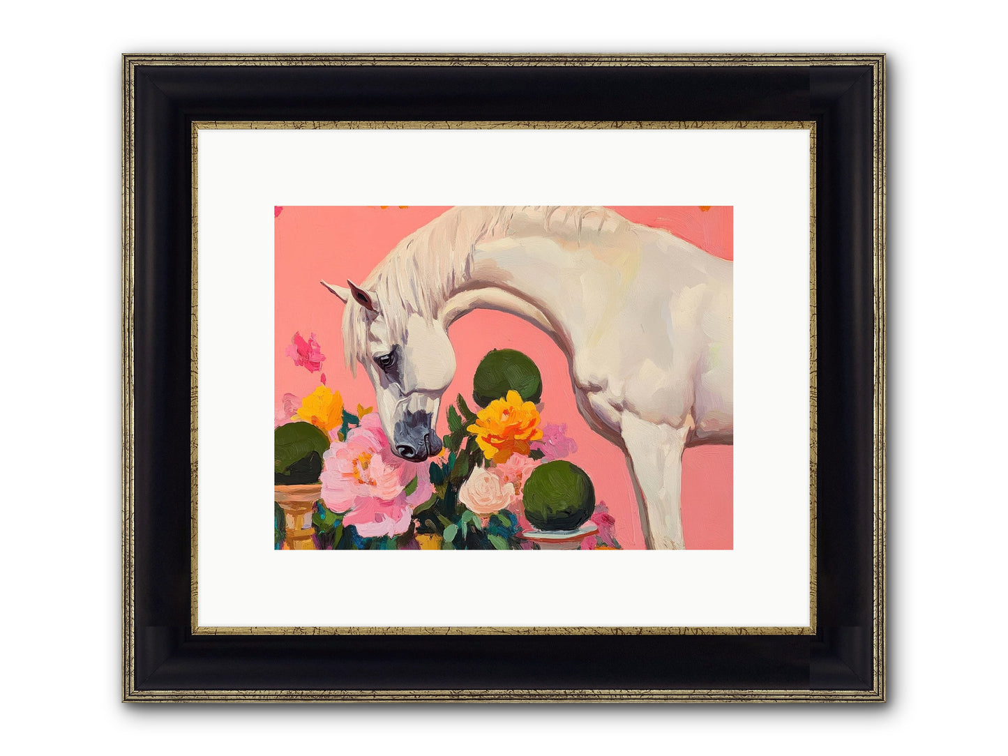 Wild Orchid Framed Print - Black & Gold 12x9