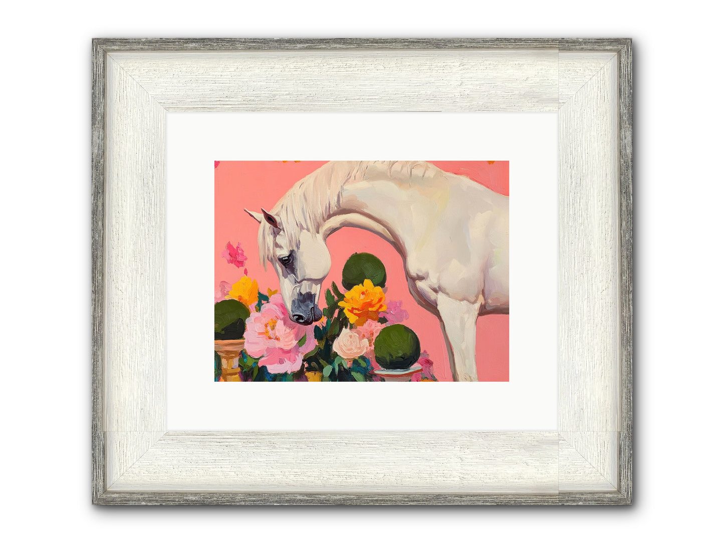 Wild Orchid Framed Print - Driftwood White 12x9