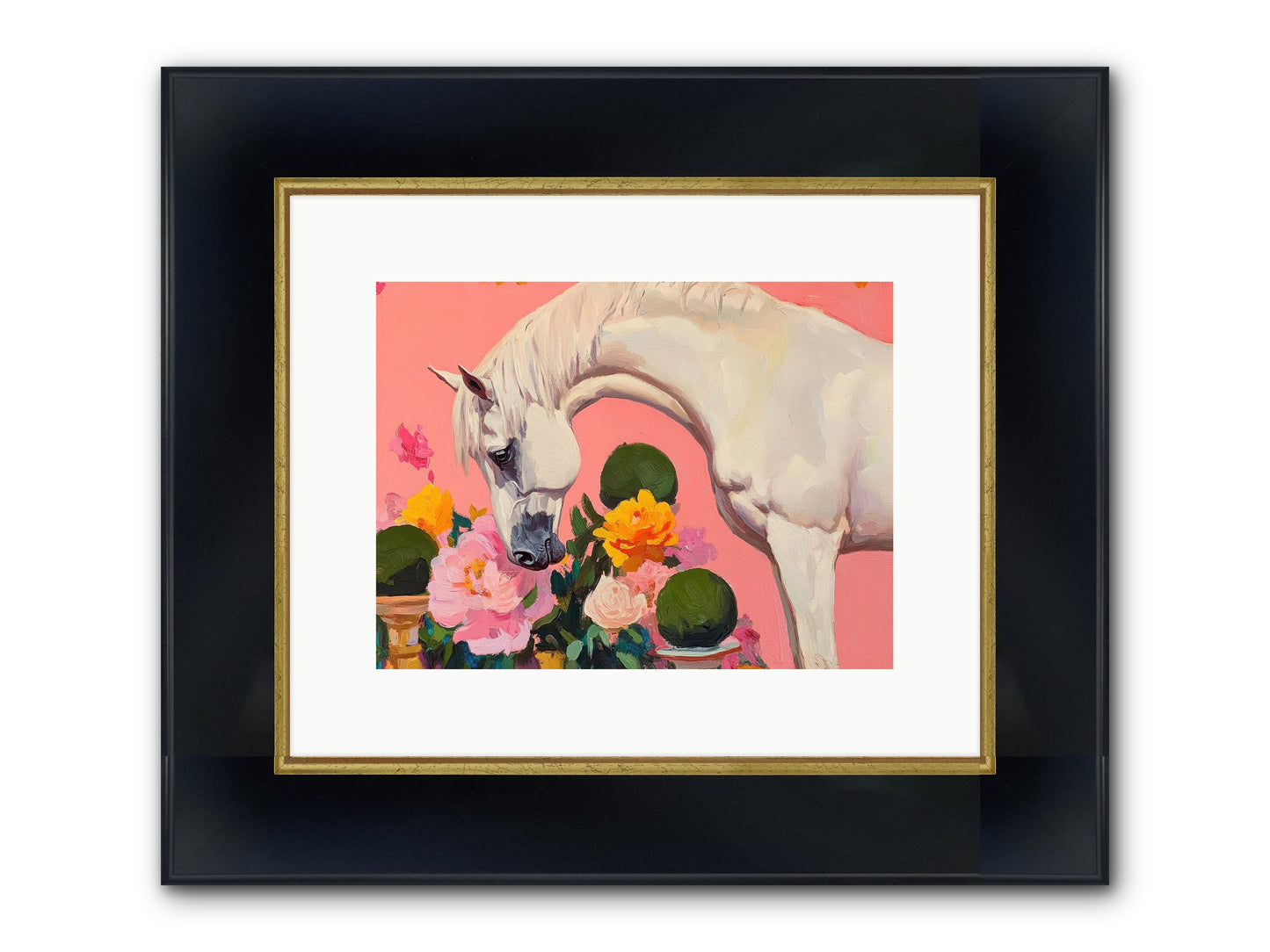 Wild Orchid Framed Print - Wide Black w/Gold 12x9