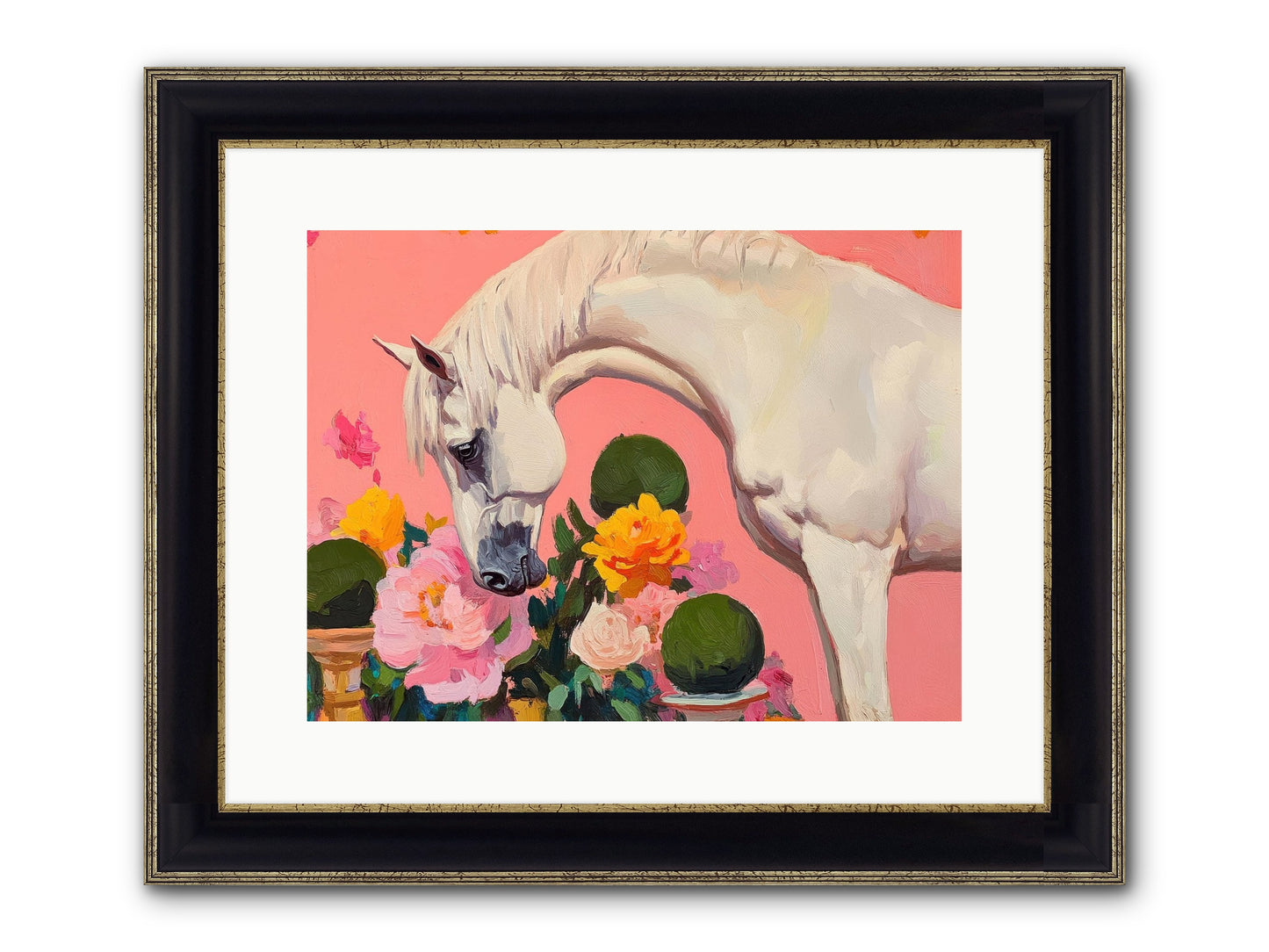 Wild Orchid Framed Print - Black & Gold 16x12