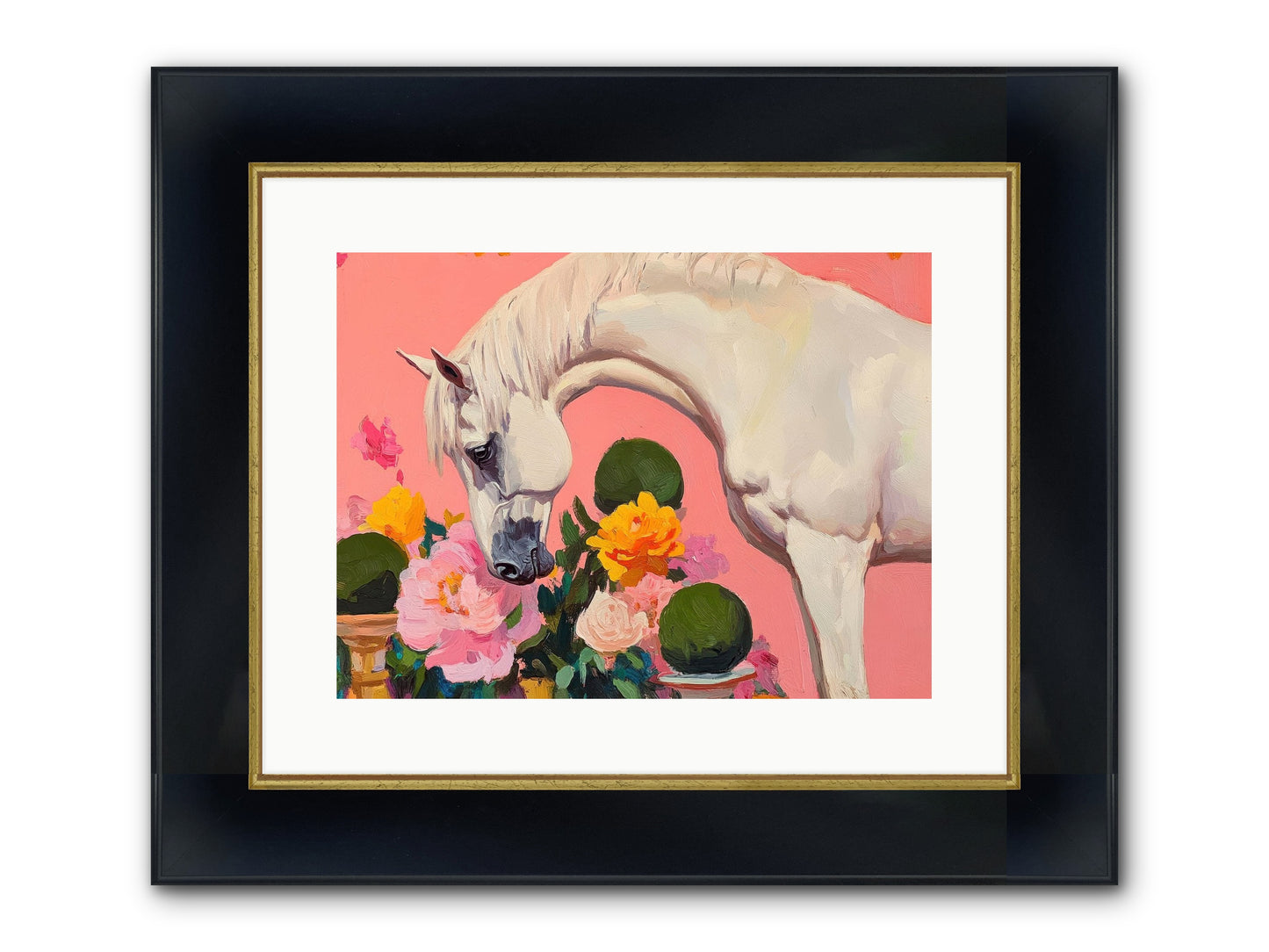 Wild Orchid Framed Print - Wide Black w/Gold 16x12