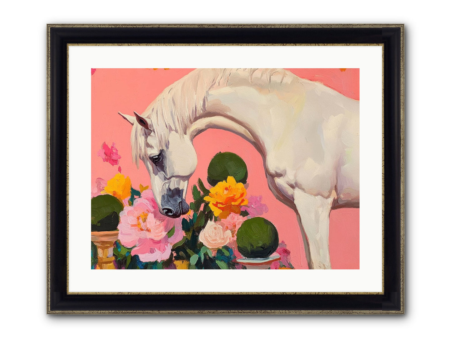 Wild Orchid Framed Print - Black & Gold 24x18
