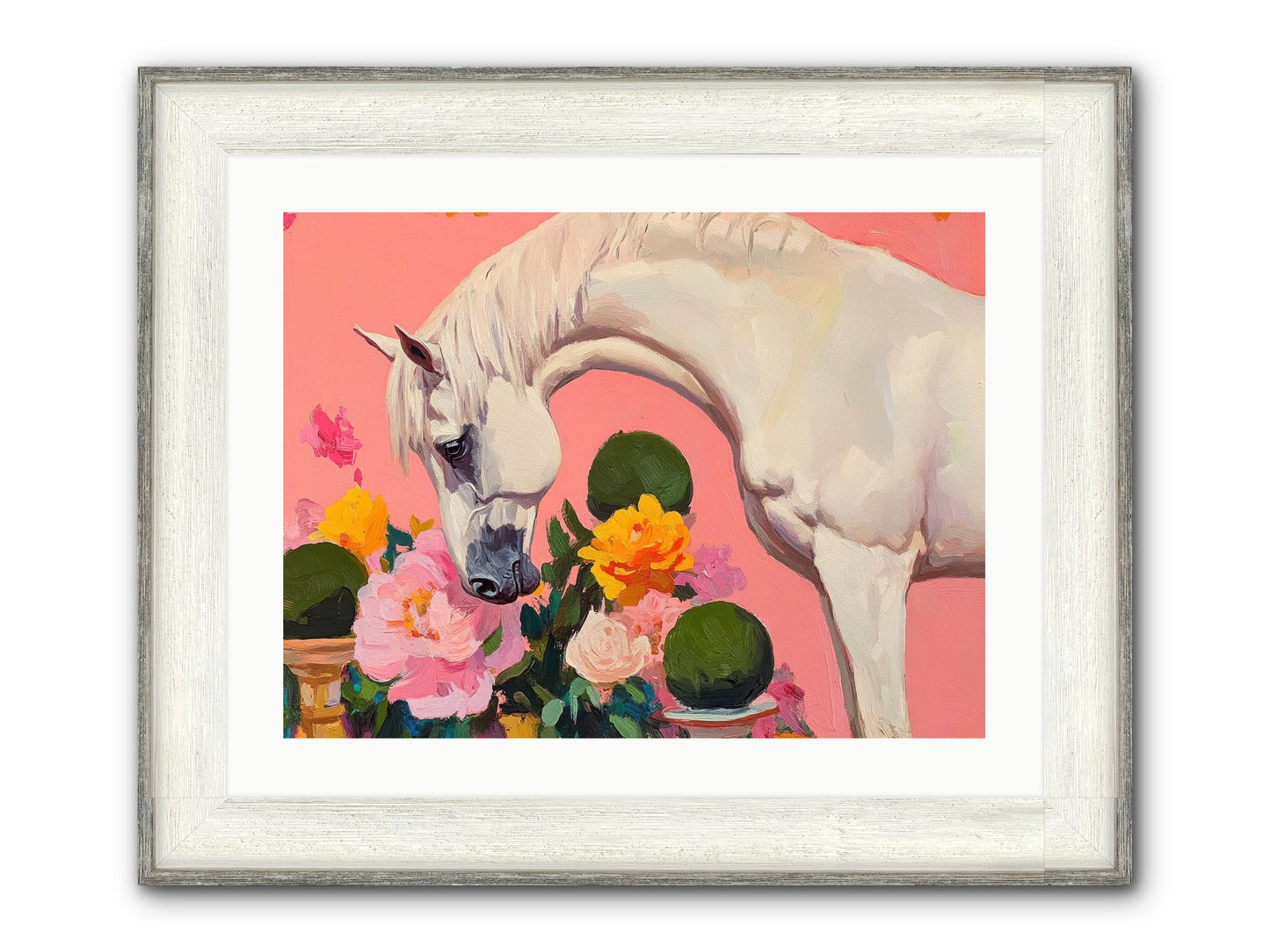 Wild Orchid Framed Print - Driftwood White 24x18