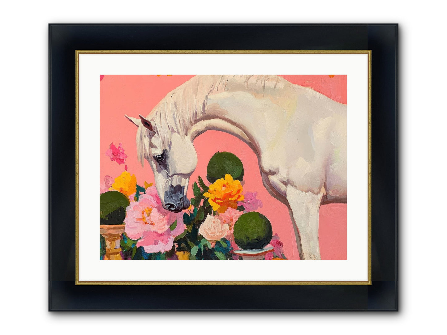 Wild Orchid Framed Print - Wide Black w/Gold 24x18