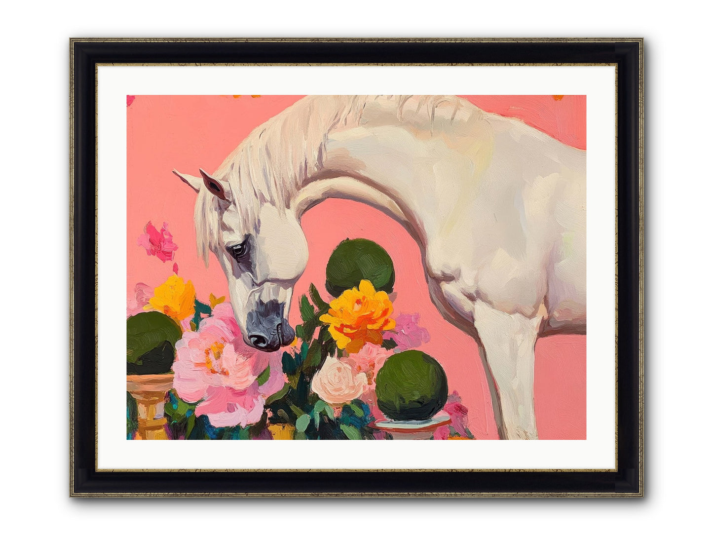 Wild Orchid Framed Print - Black & Gold 32x24