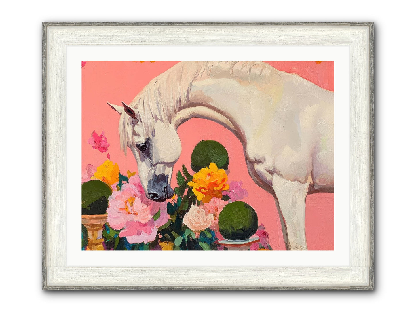 Wild Orchid Framed Print - Driftwood White 32x24