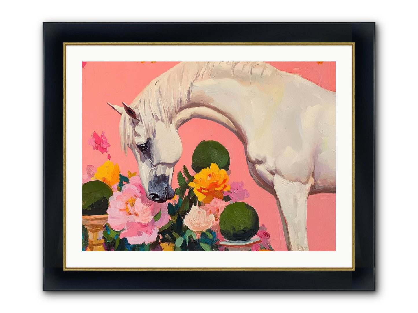 Wild Orchid Framed Print - Wide Black w/Gold 32x24