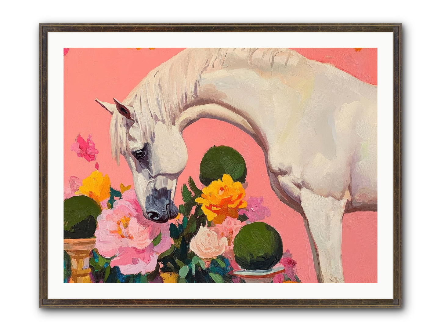 Wild Orchid Framed Print - Slimwoods Black/Gold 40x30