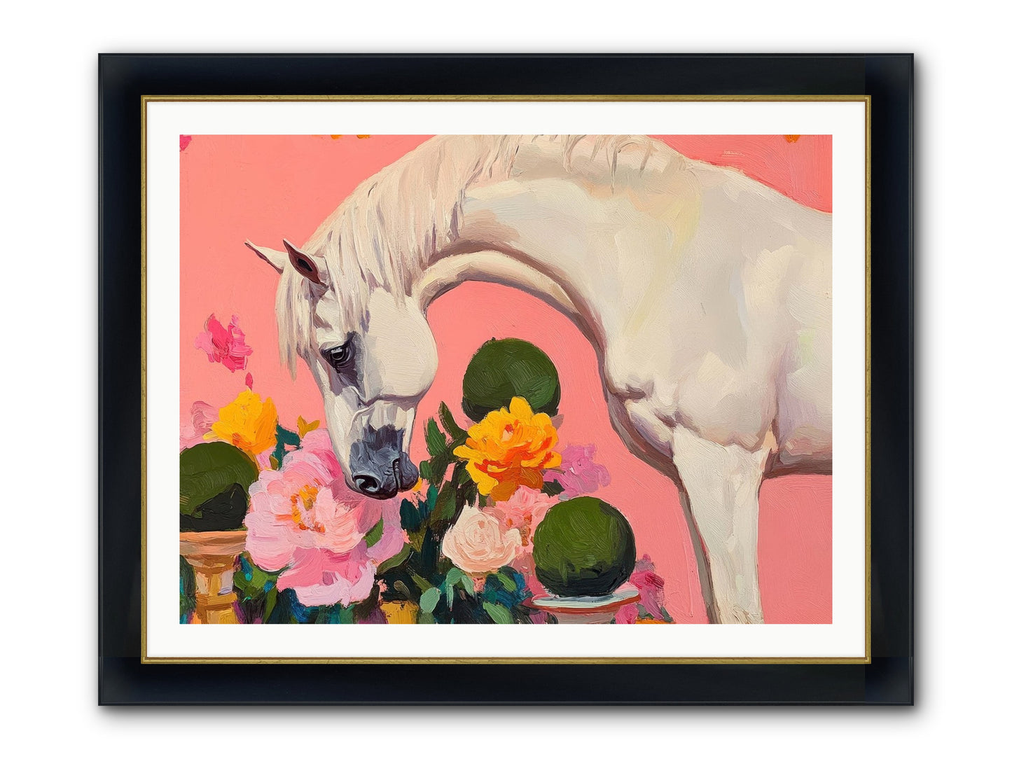 Wild Orchid Framed Print - Wide Black w/Gold 40x30