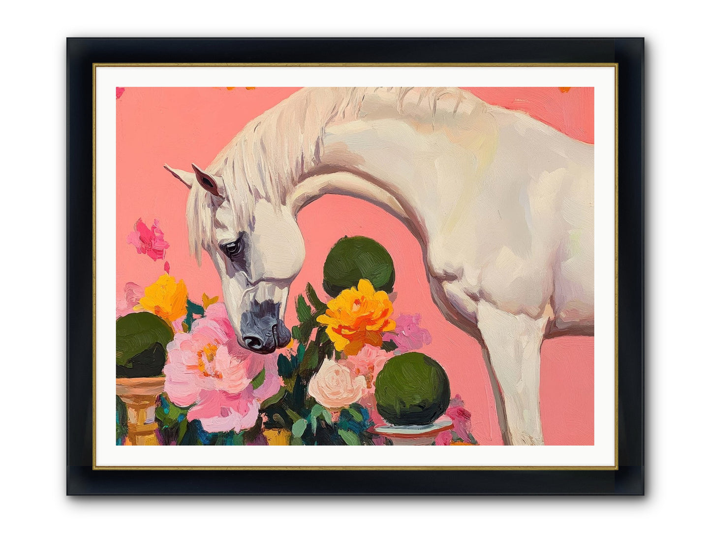 Wild Orchid Framed Print - Wide Black w/Gold 48x36