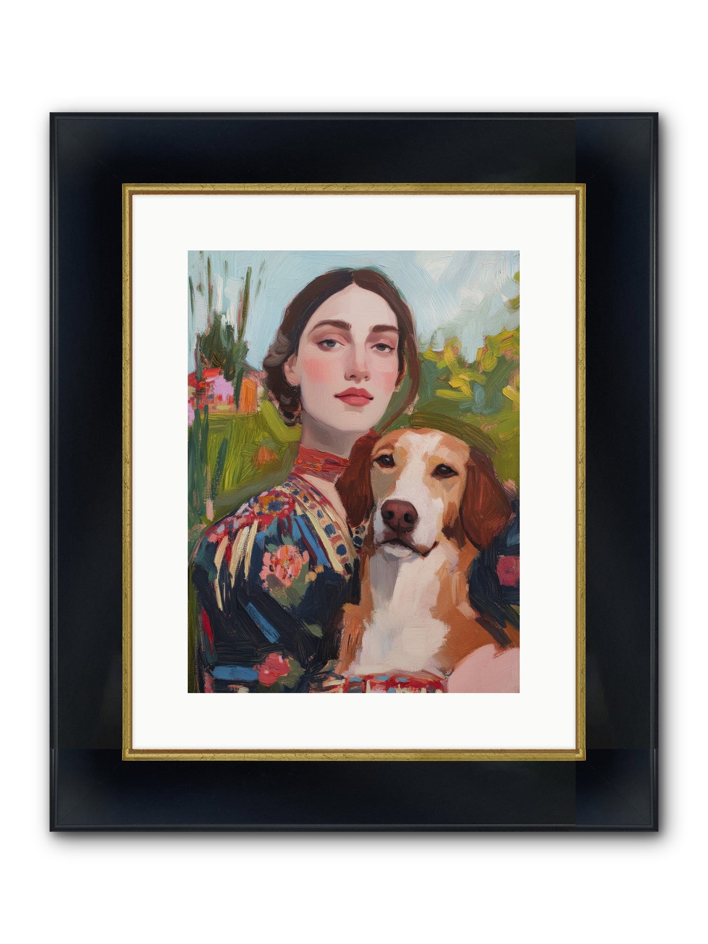 Wild Rose Framed Print - Wide Black w/Gold 12x16
