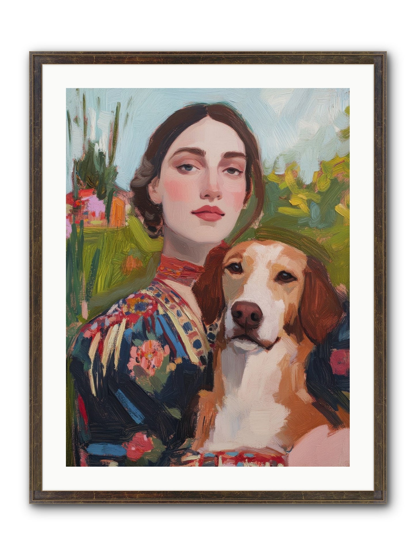 Wild Rose Framed Print - Slimwoods Black/Gold 24x32