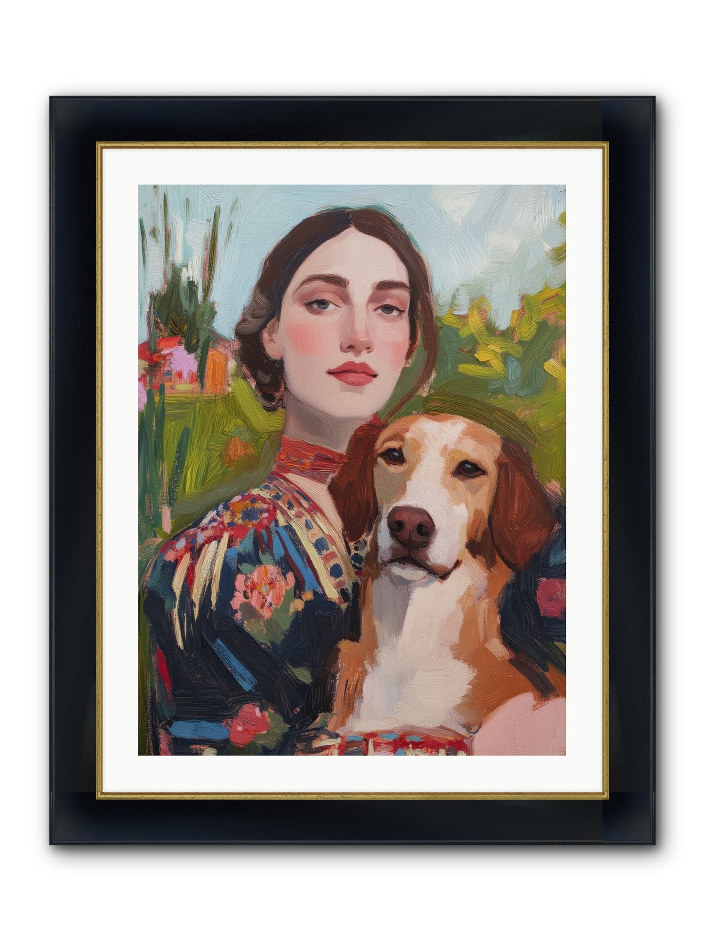 Wild Rose Framed Print - Wide Black w/Gold 24x32