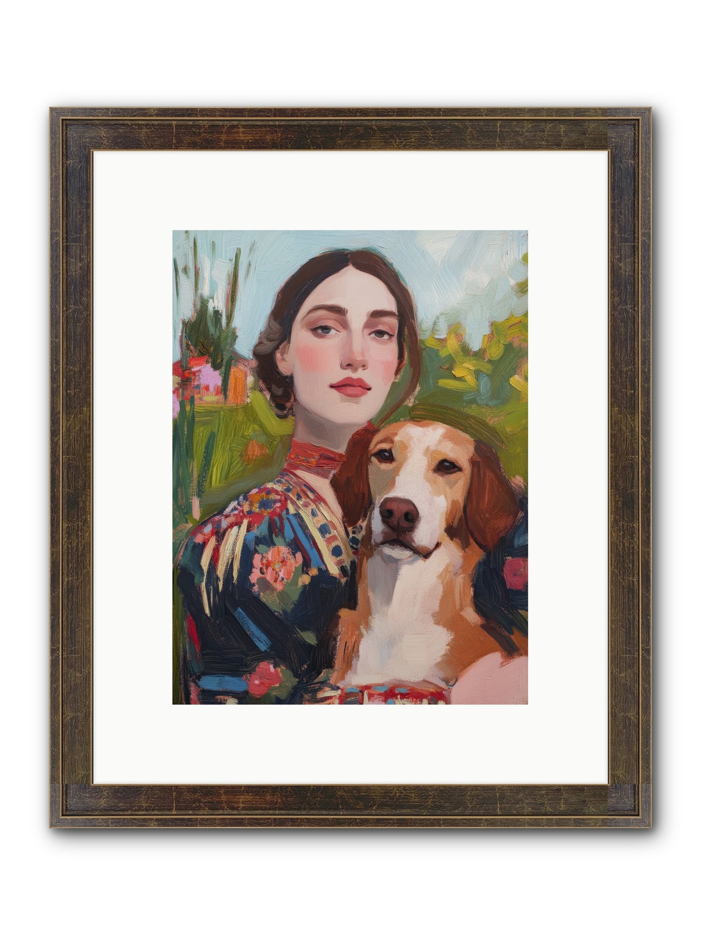 Wild Rose Framed Print - Slimwoods Black/Gold 9x12