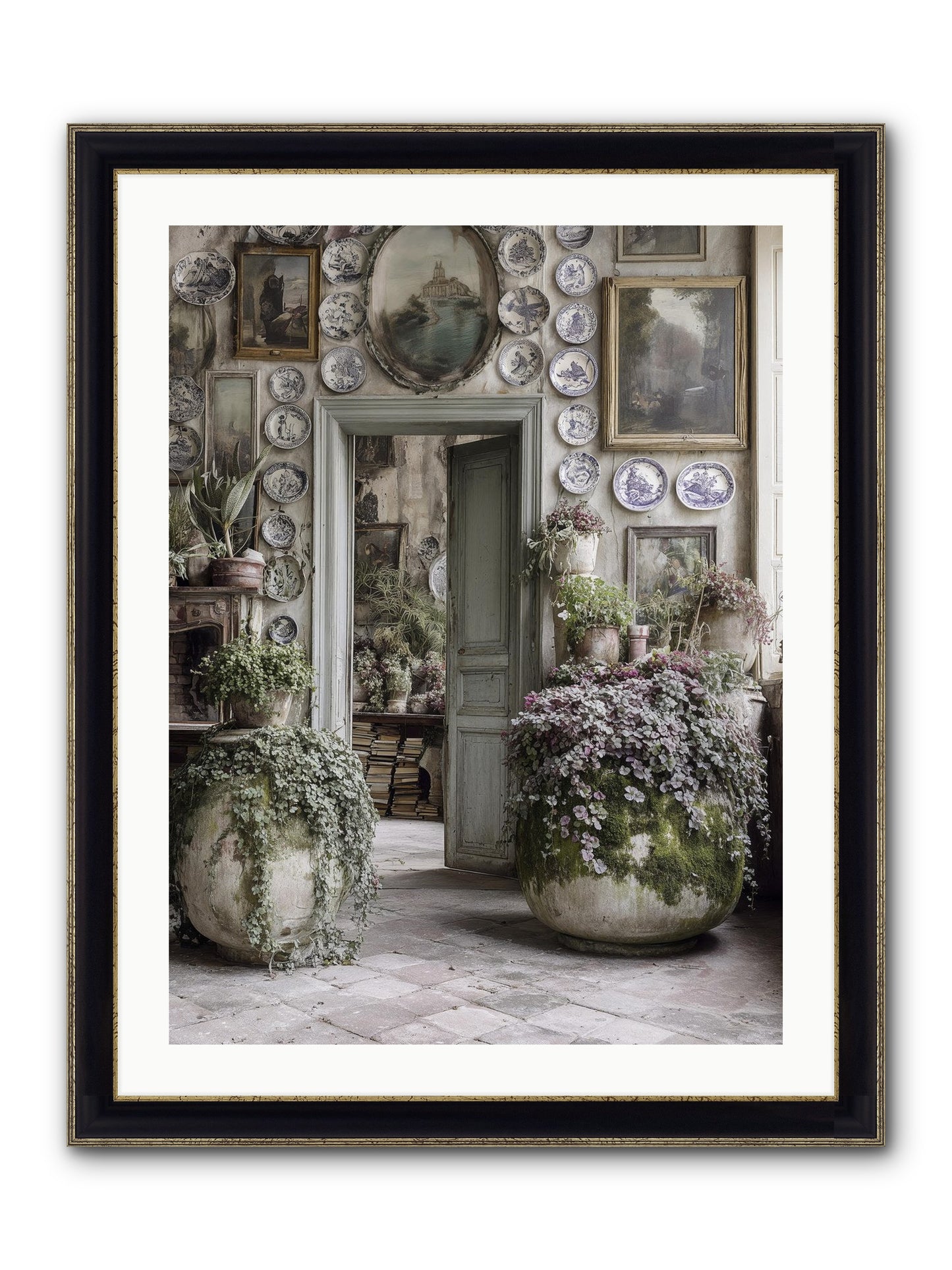 Wild Sweetness Framed Print - Black & Gold 24x32