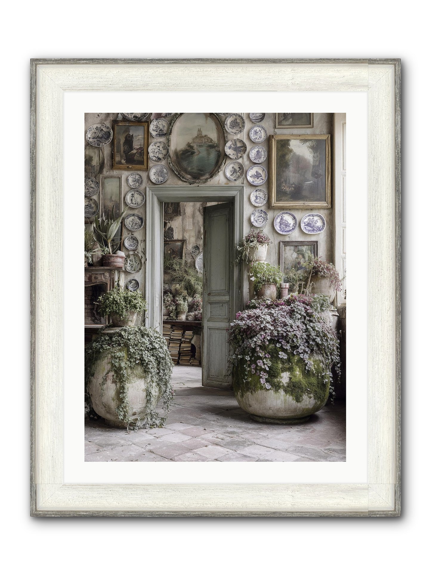 Wild Sweetness Framed Print - Driftwood White 24x32