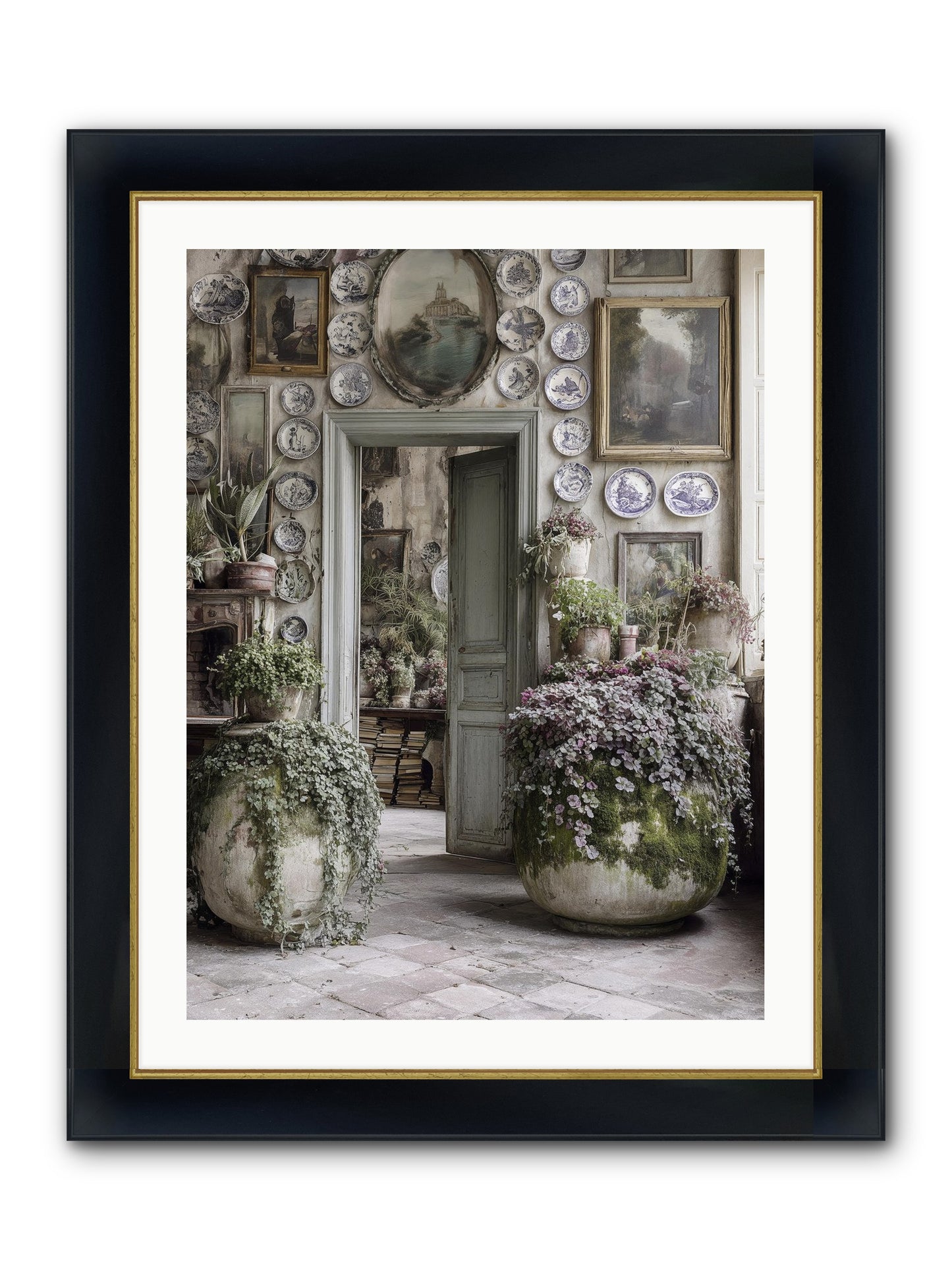 Wild Sweetness Framed Print - Wide Black w/Gold 24x32