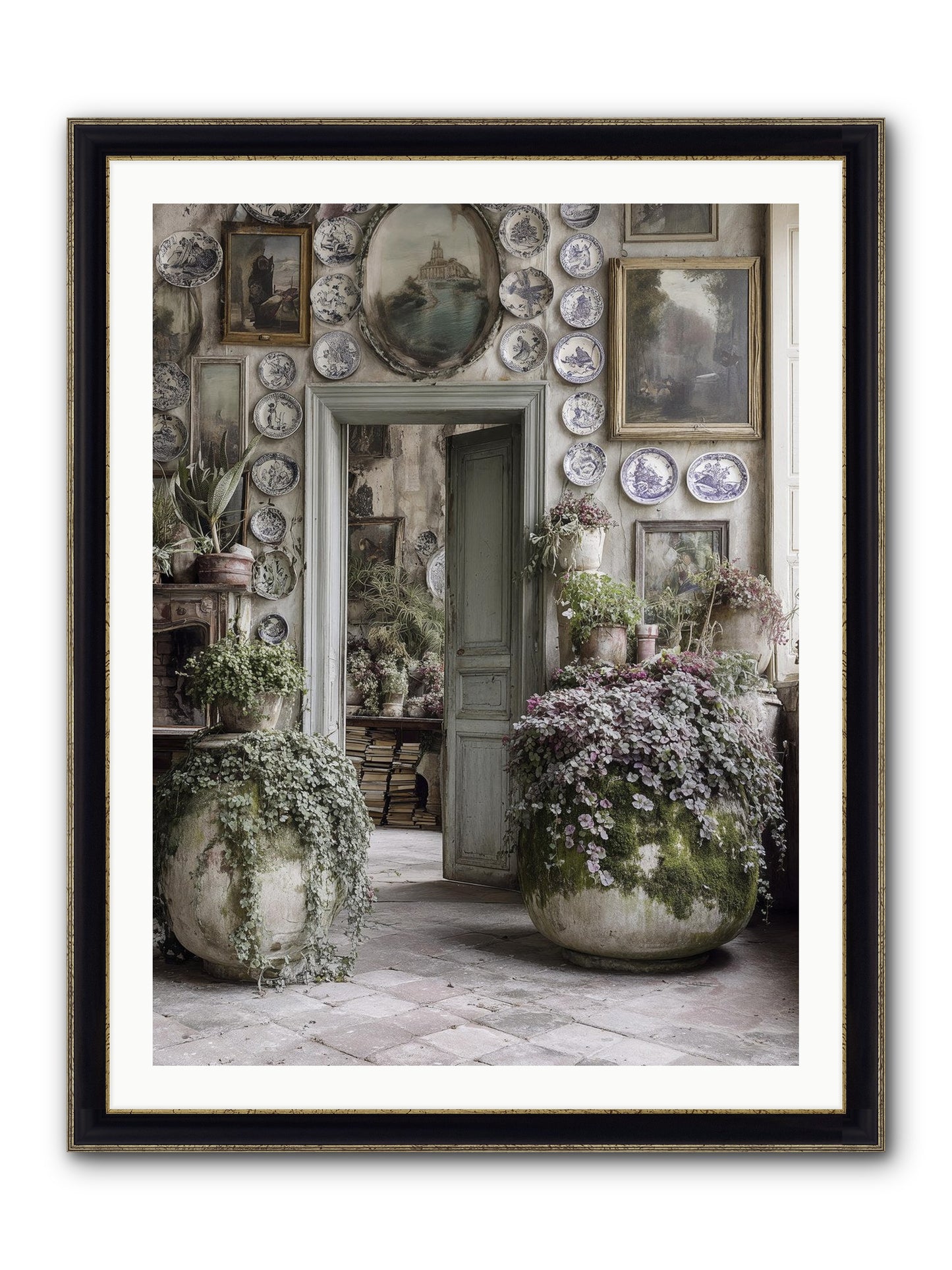Wild Sweetness Framed Print - Black & Gold 30x40