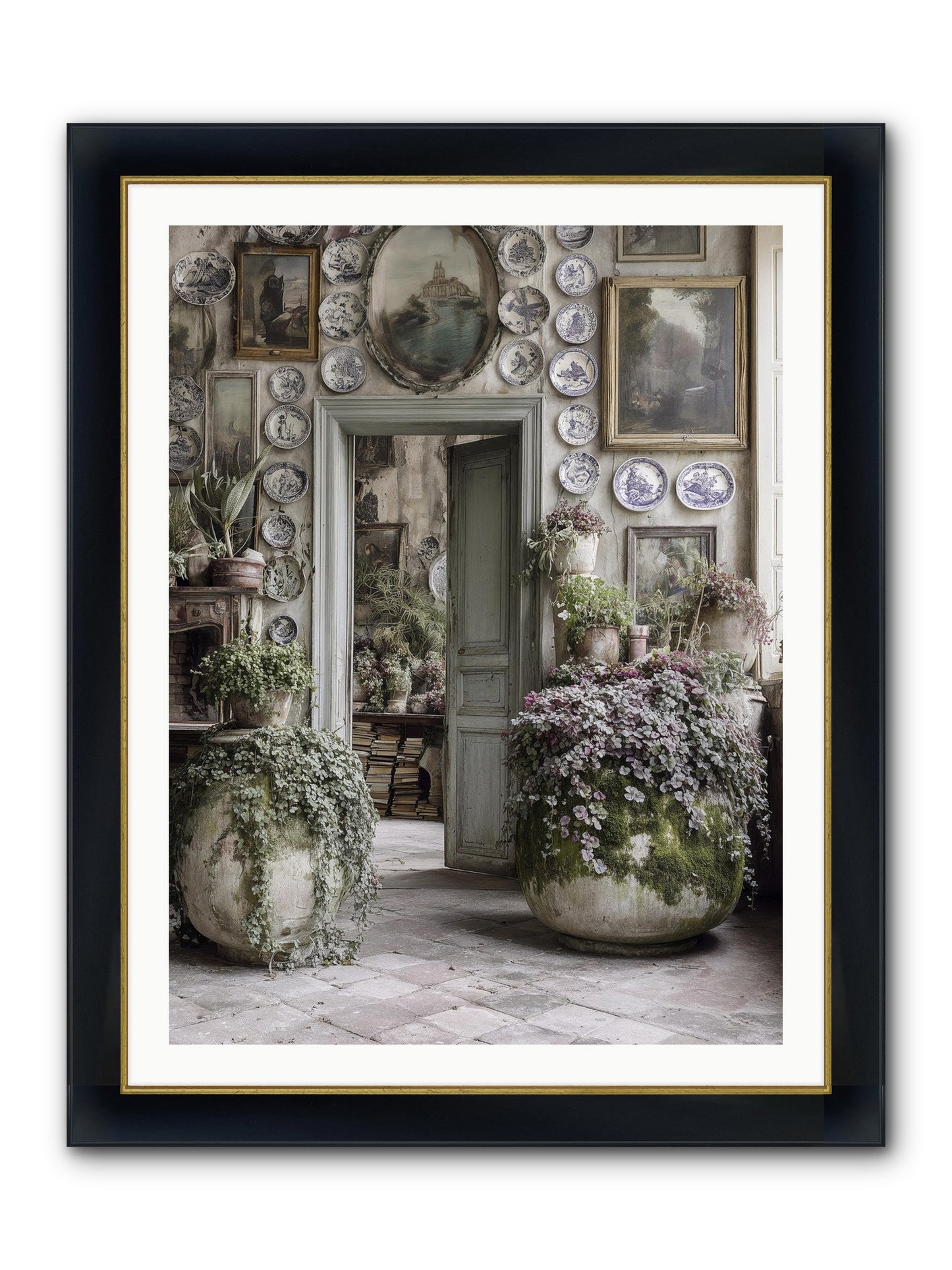 Wild Sweetness Framed Print - Wide Black w/Gold 30x40