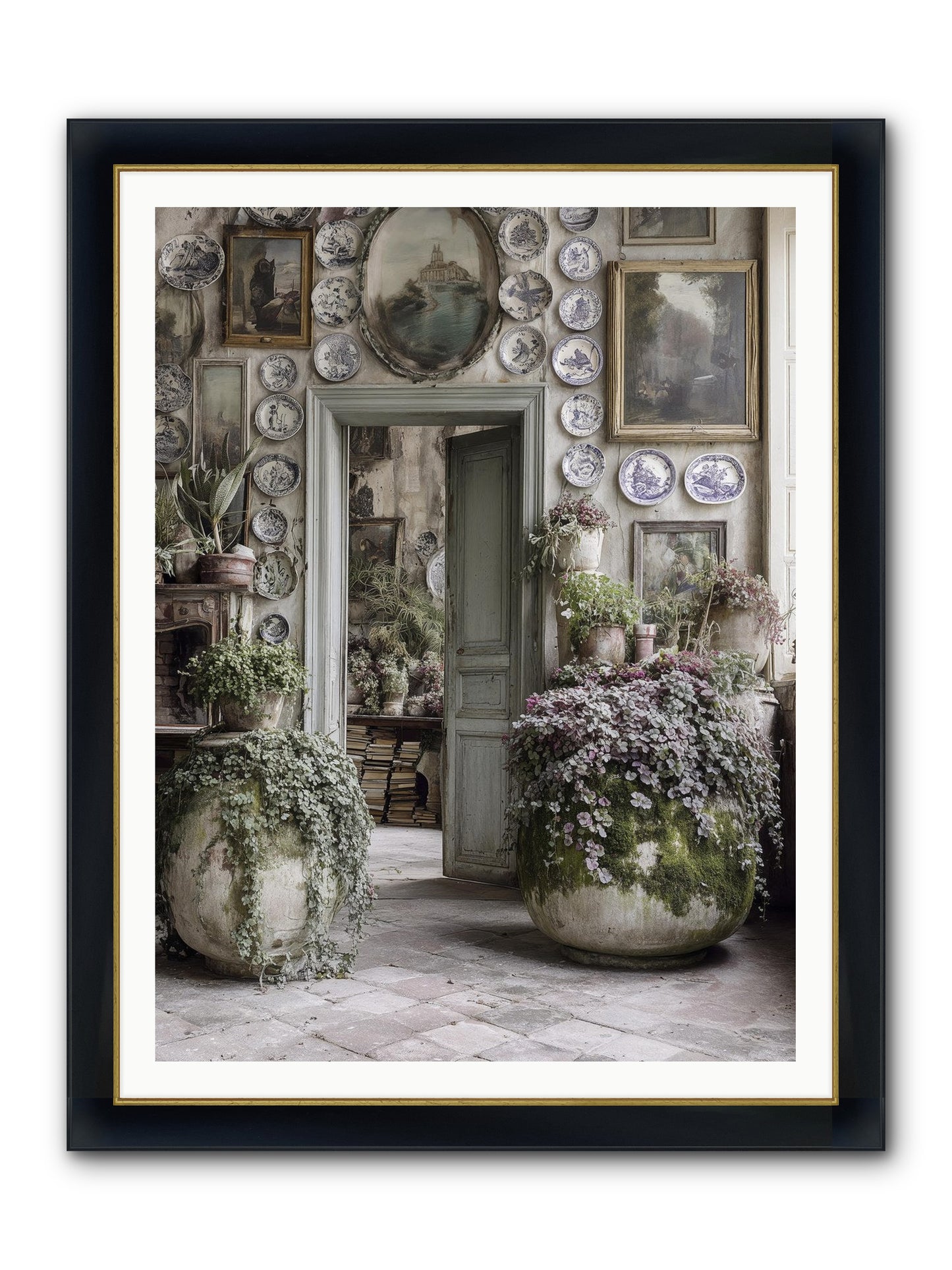 Wild Sweetness Framed Print - Wide Black w/Gold 36x48