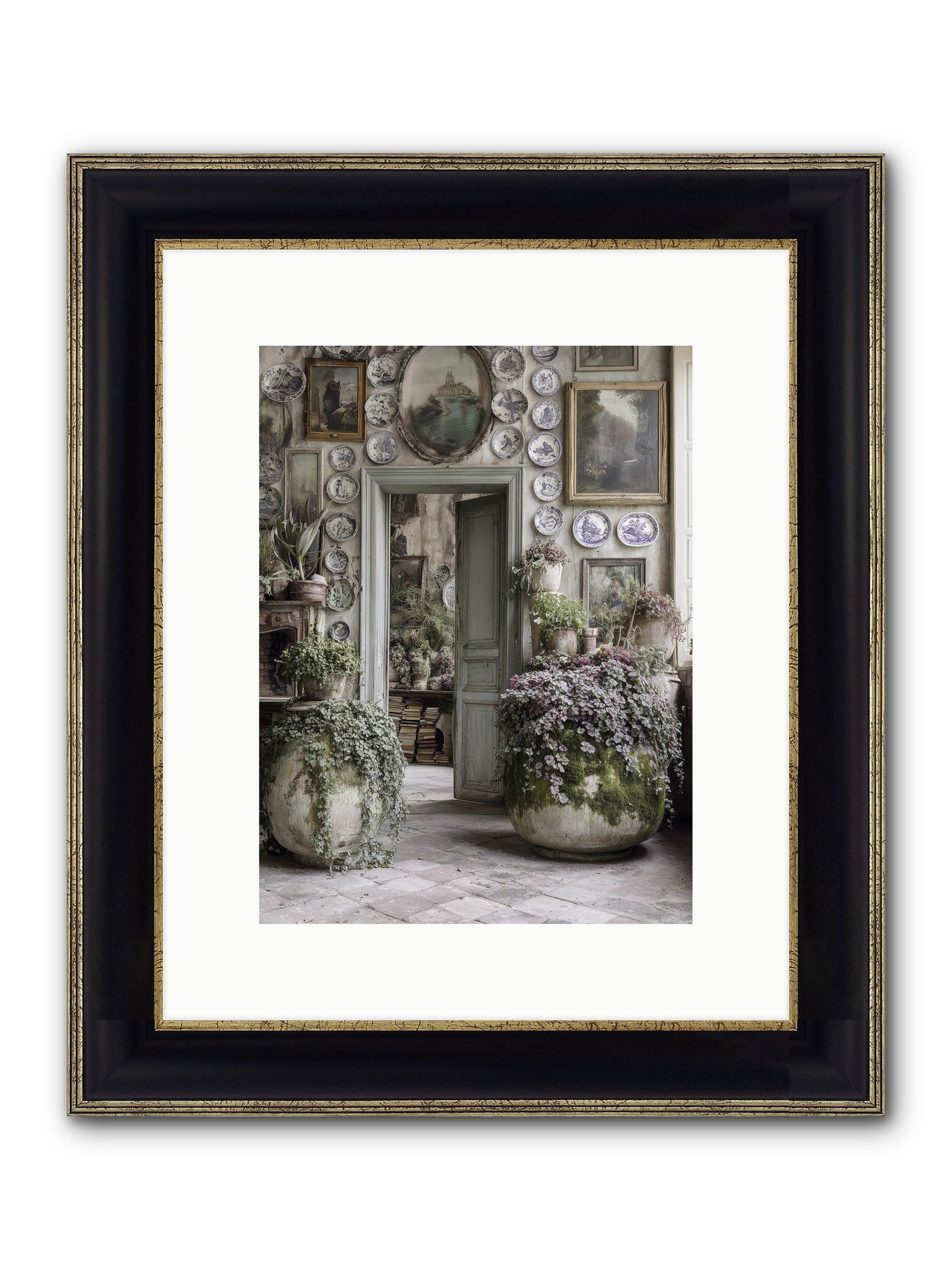 Wild Sweetness Framed Print - Black & Gold 9x12