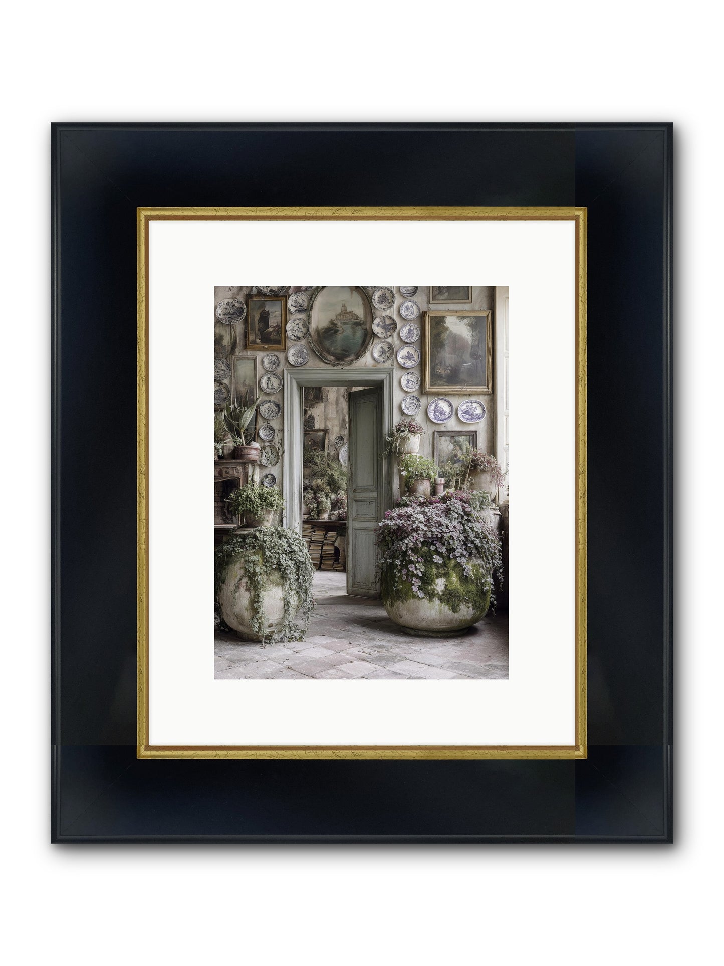 Wild Sweetness Framed Print - Wide Black w/Gold 9x12