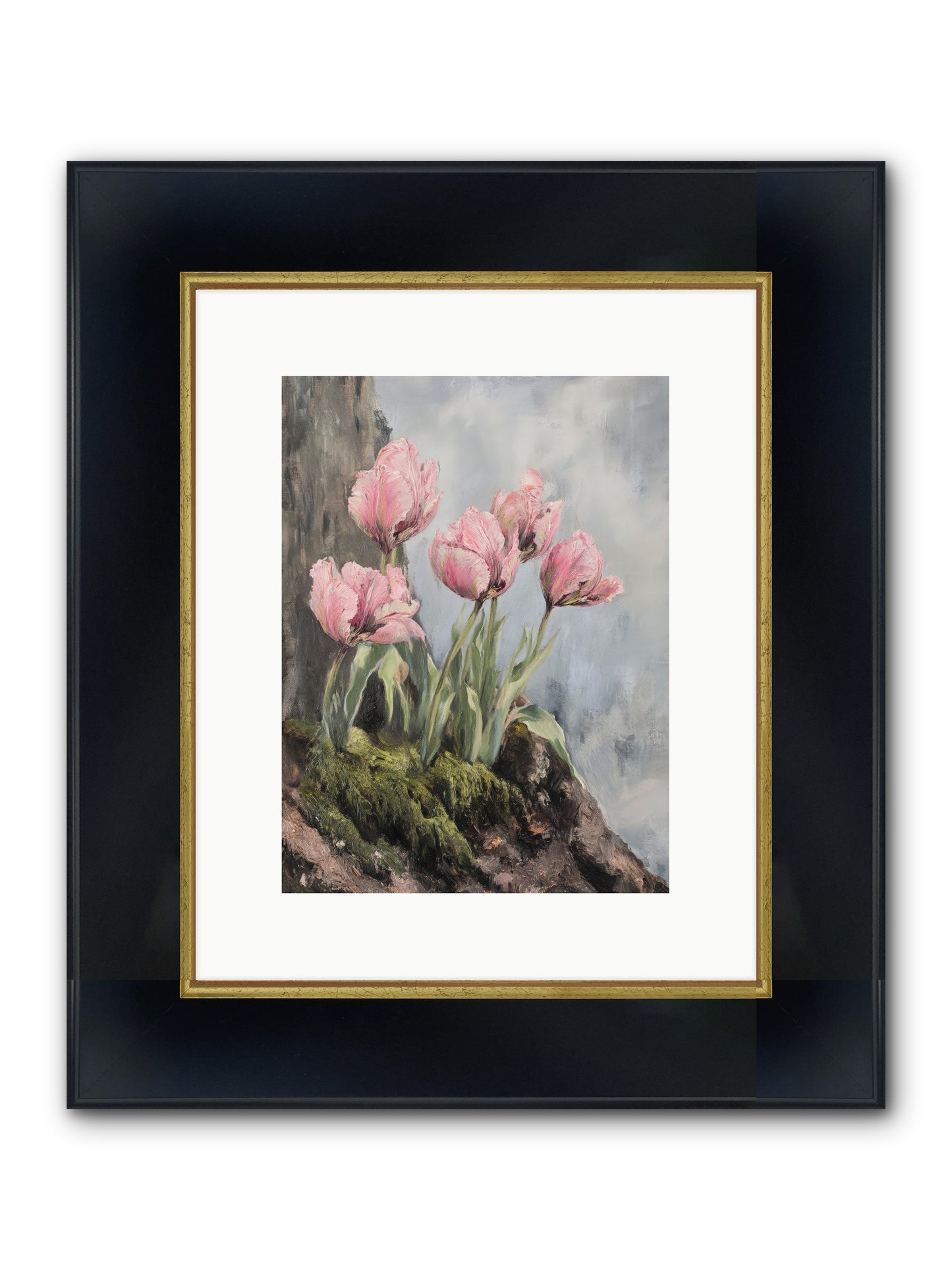 Wild Tulip Tales Framed Print - Wide Black w/Gold 9x12