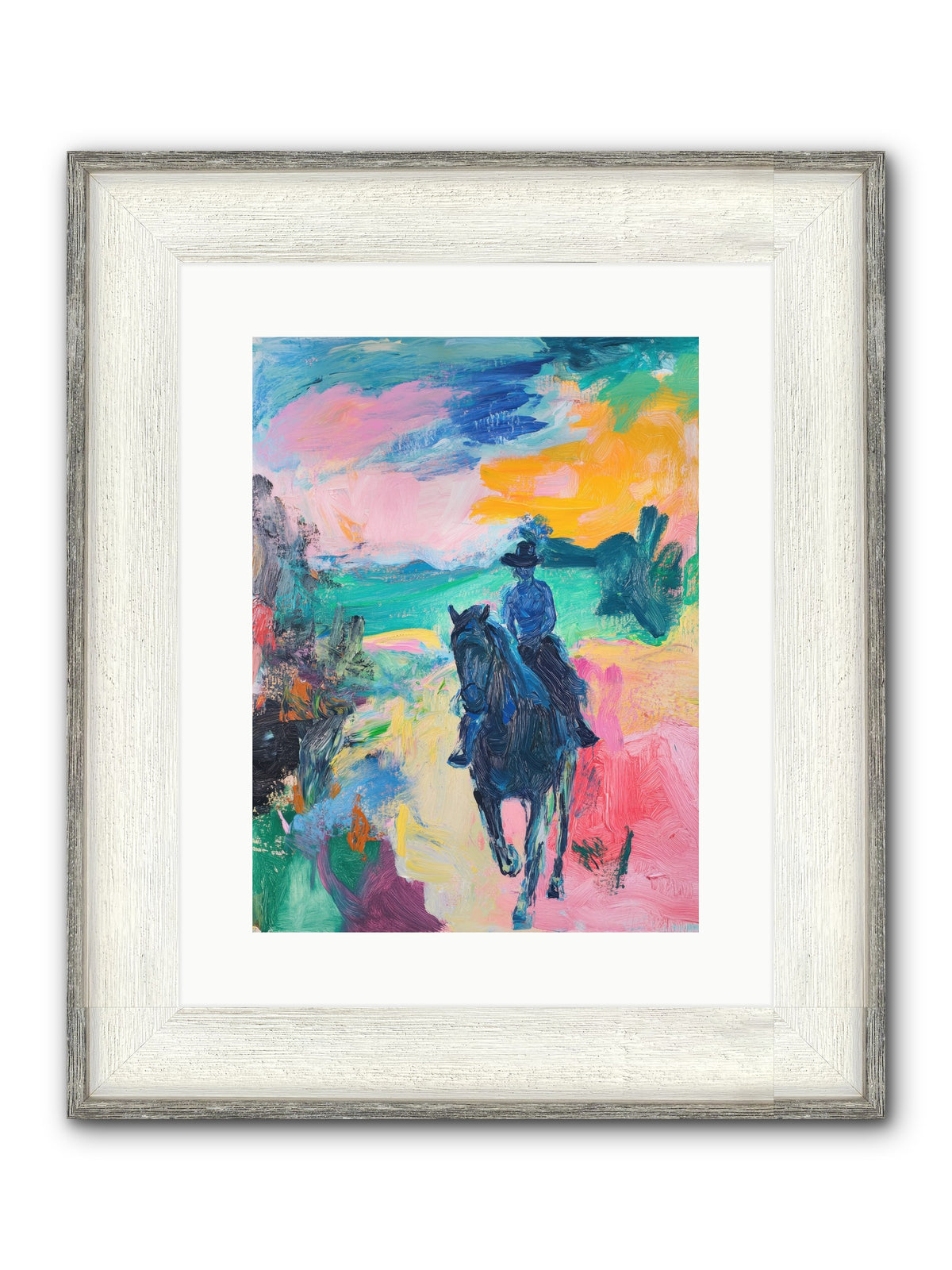 Wild West Wind Framed Print - Driftwood White 12x16
