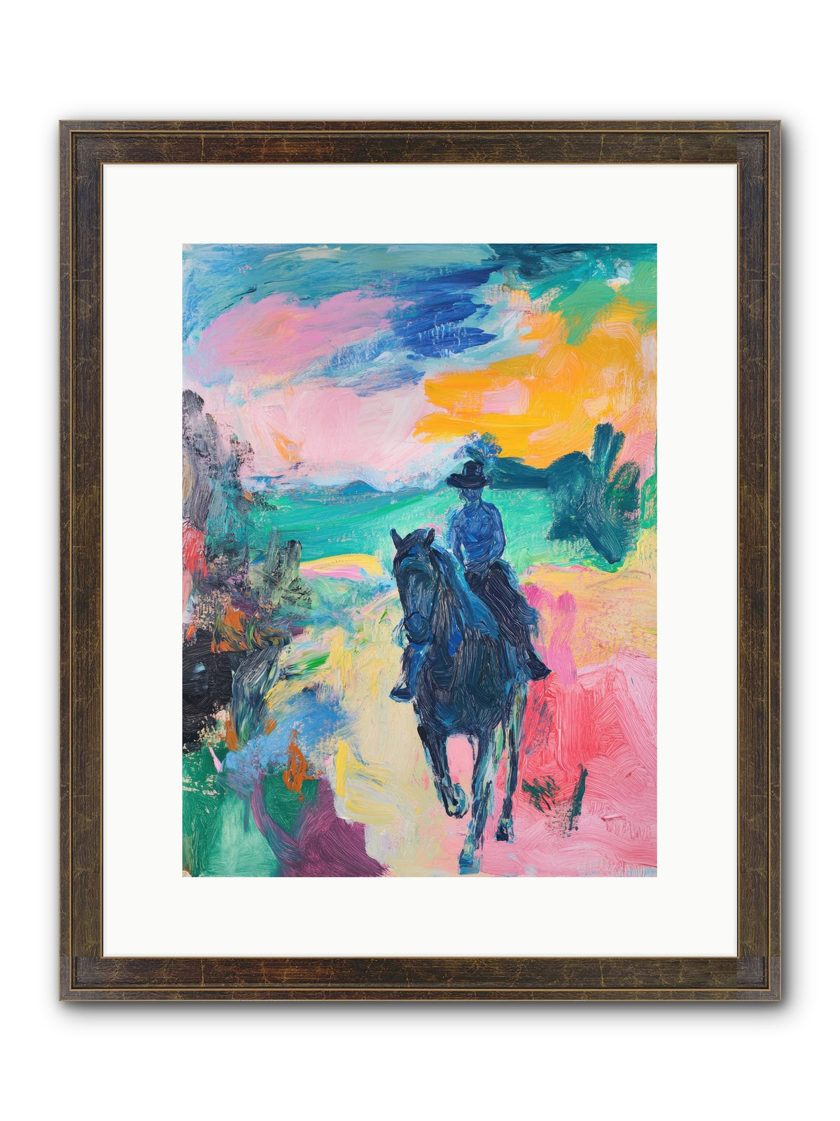 Wild West Wind Framed Print - Slimwoods Black/Gold 12x16