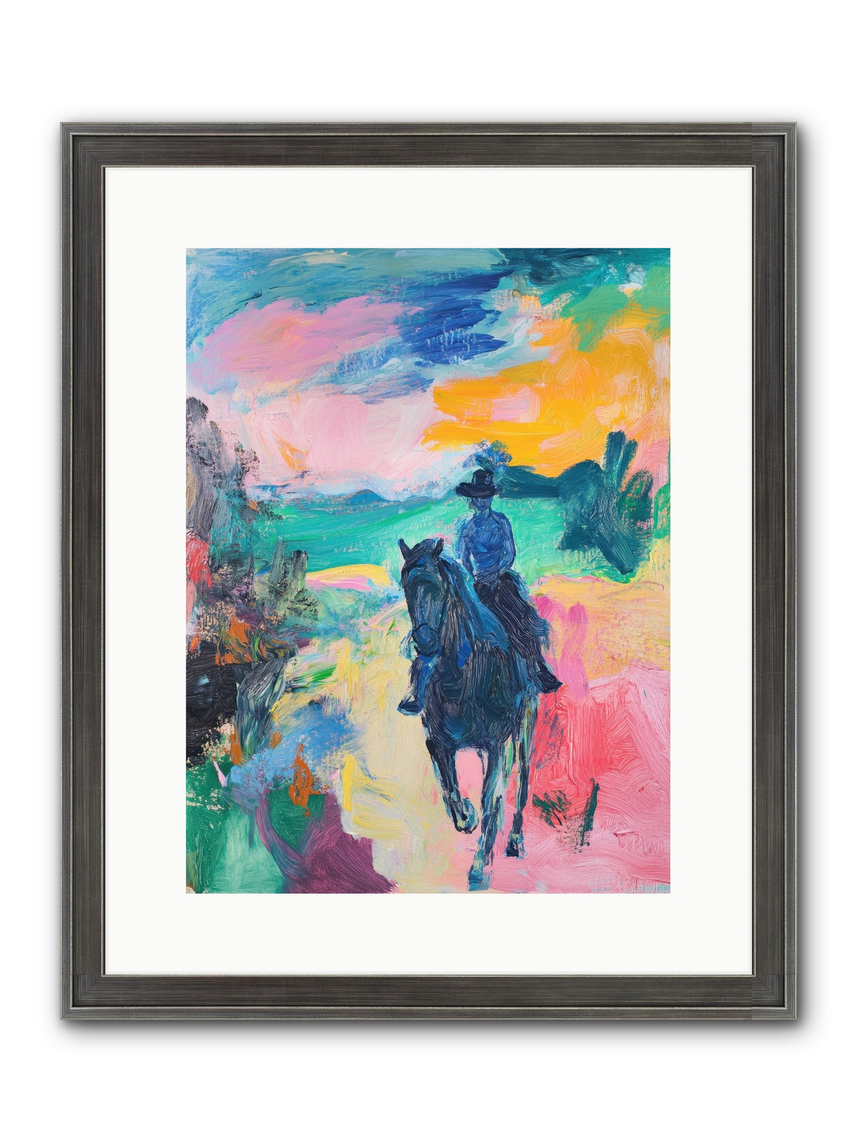Wild West Wind Framed Print - Slimwoods Black/Silver 12x16