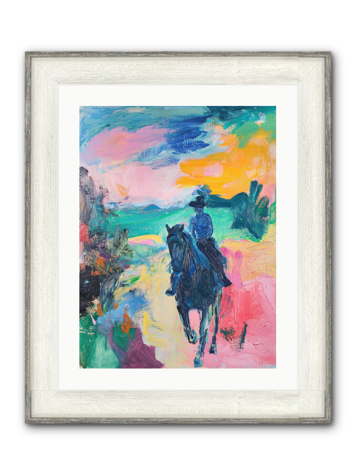 Wild West Wind Framed Print - Driftwood White 18x24