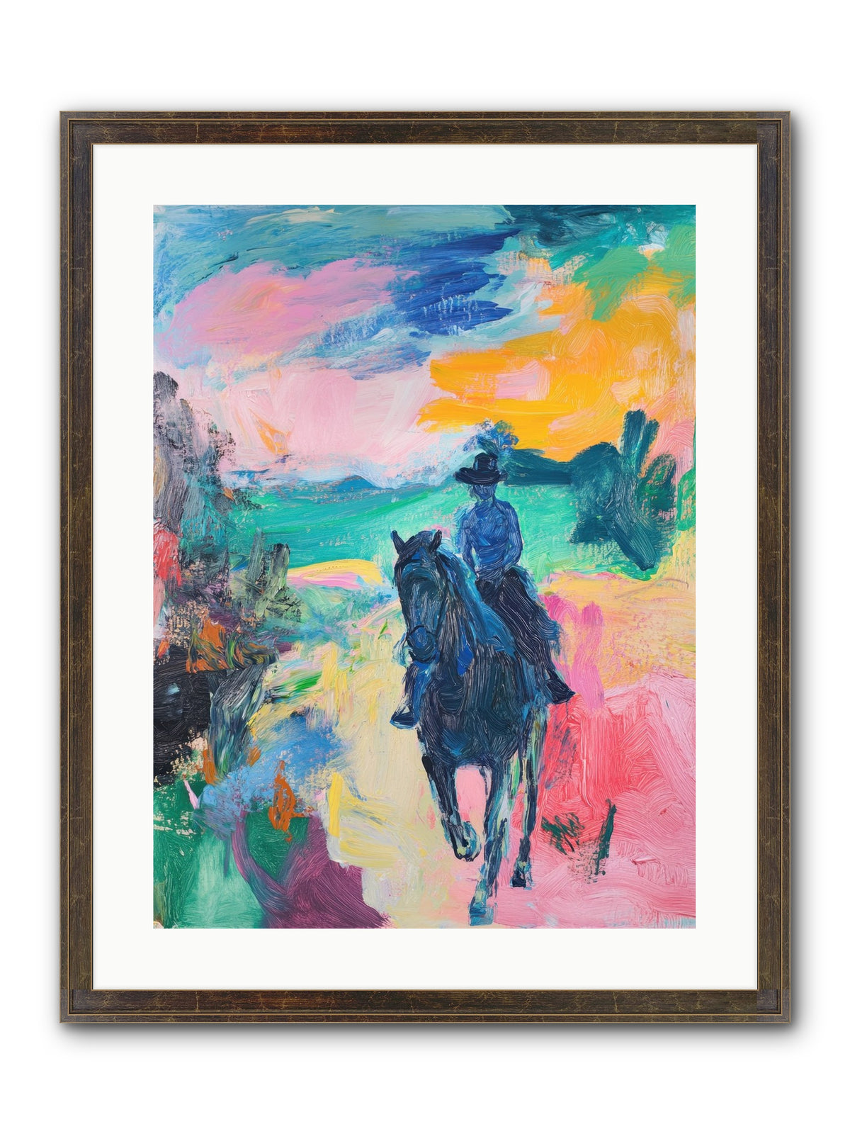 Wild West Wind Framed Print - Slimwoods Black/Gold 18x24