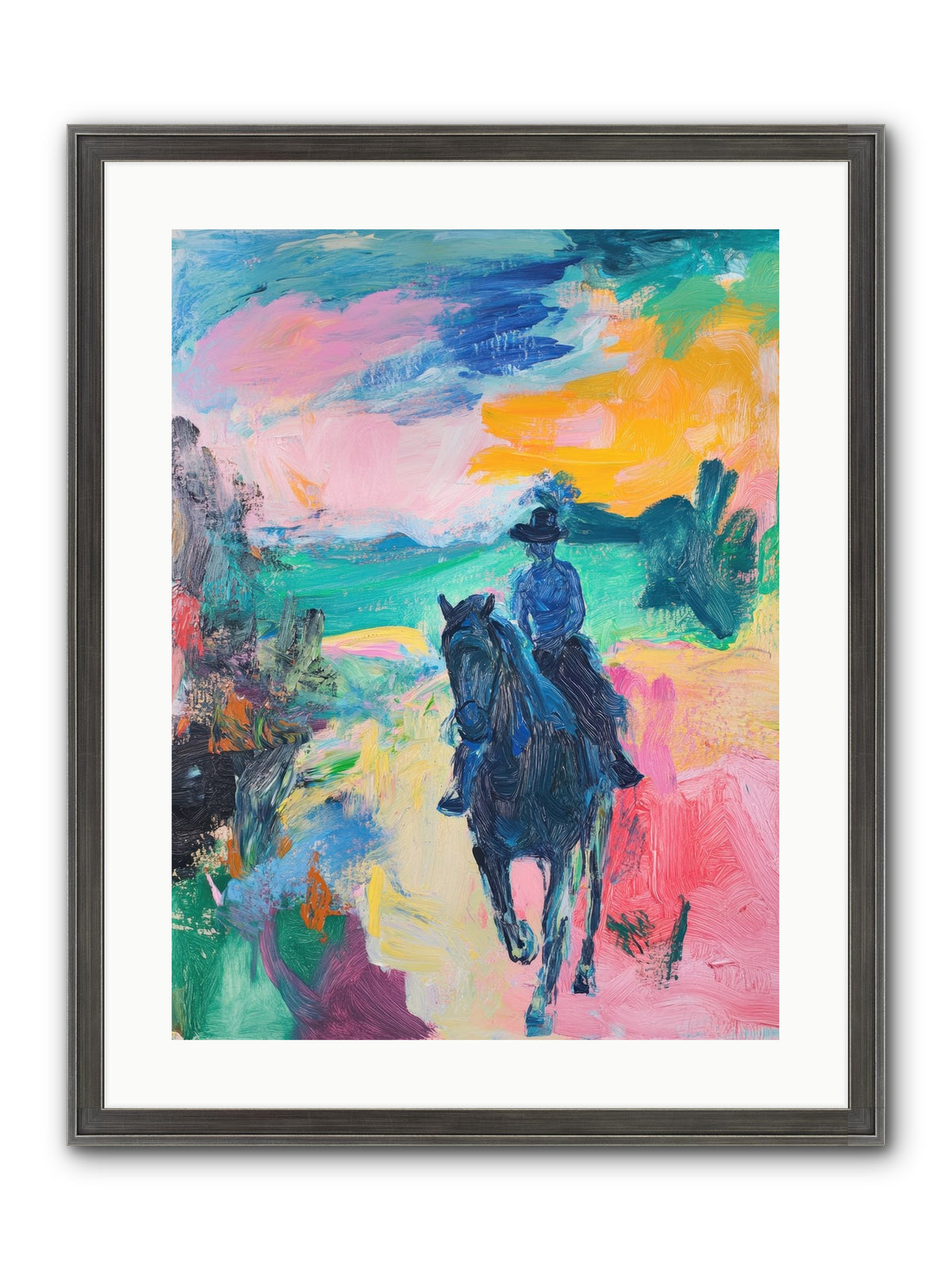 Wild West Wind Framed Print - Slimwoods Black/Silver 18x24