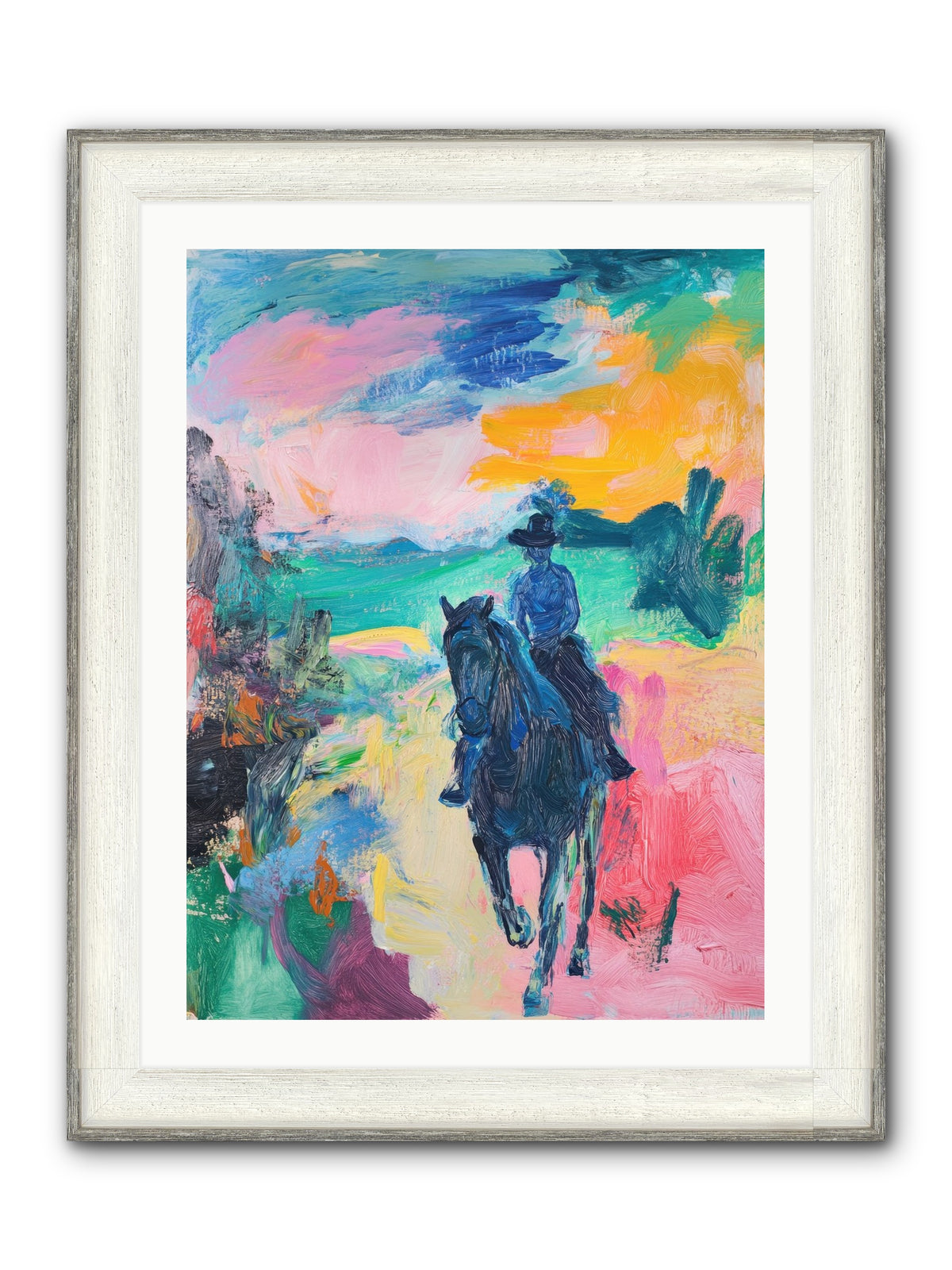 Wild West Wind Framed Print - Driftwood White 24x32