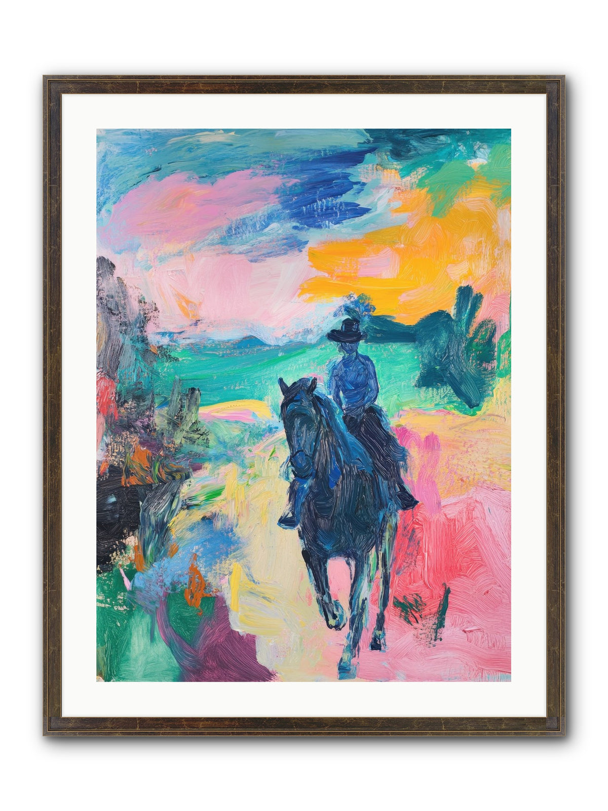 Wild West Wind Framed Print - Slimwoods Black/Gold 24x32