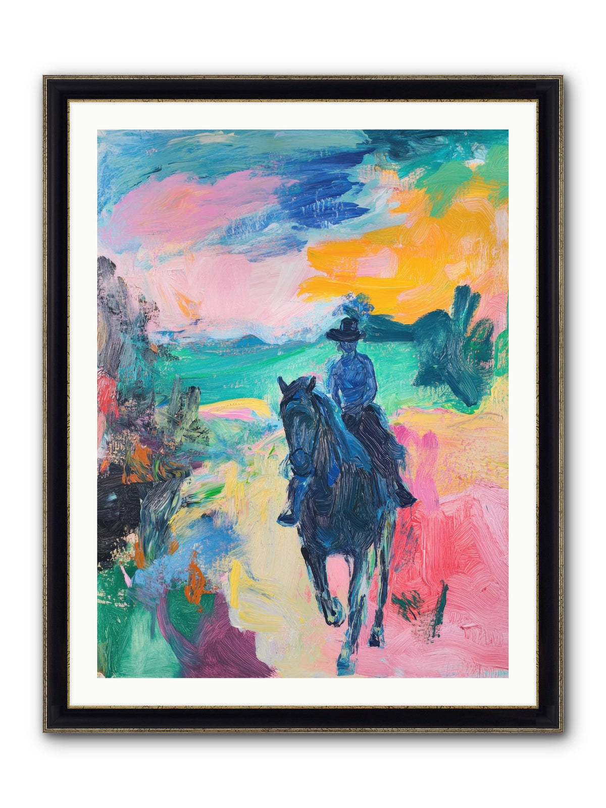 Wild West Wind Framed Print - Black & Gold 30x40