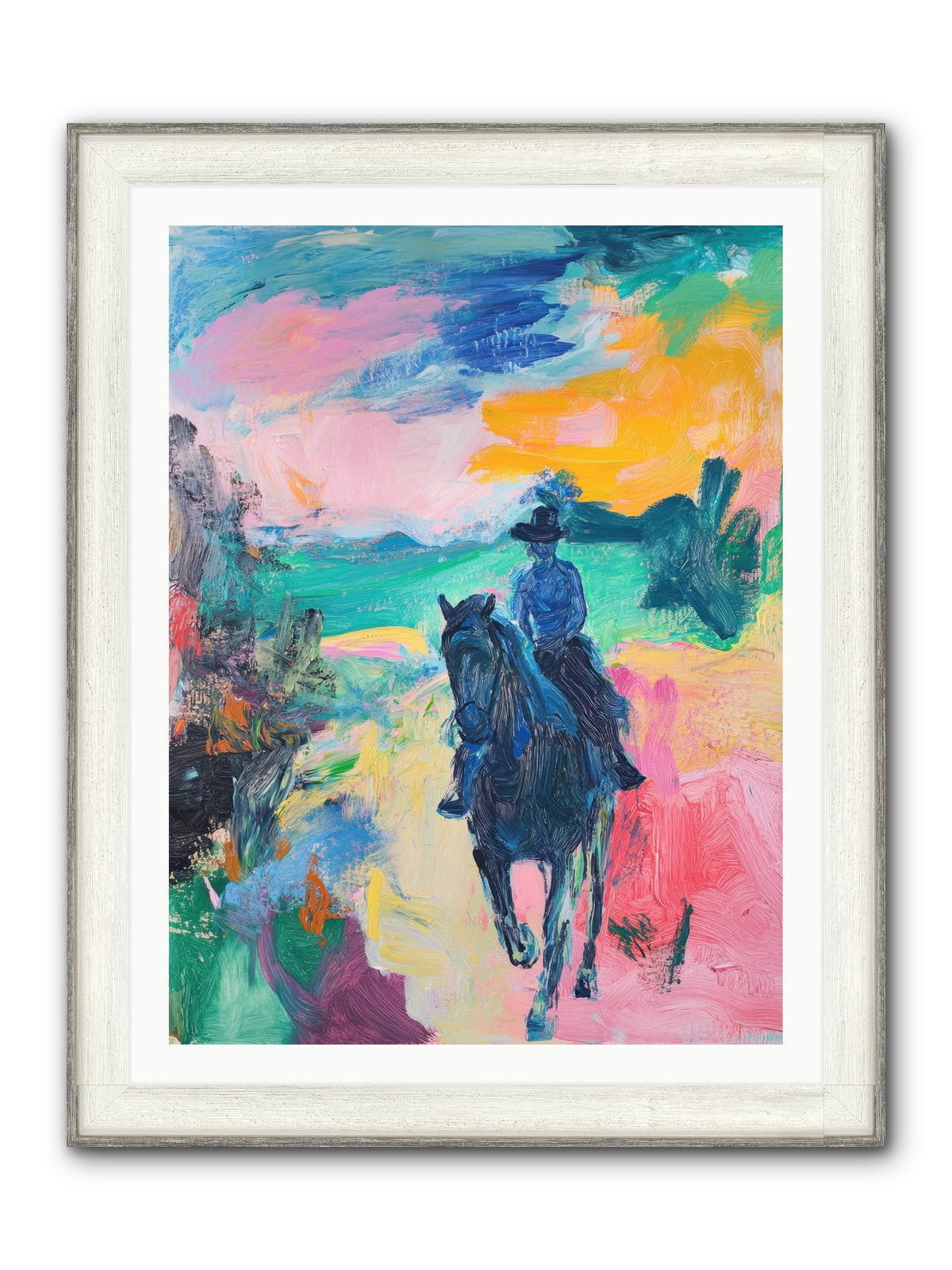 Wild West Wind Framed Print - Driftwood White 30x40