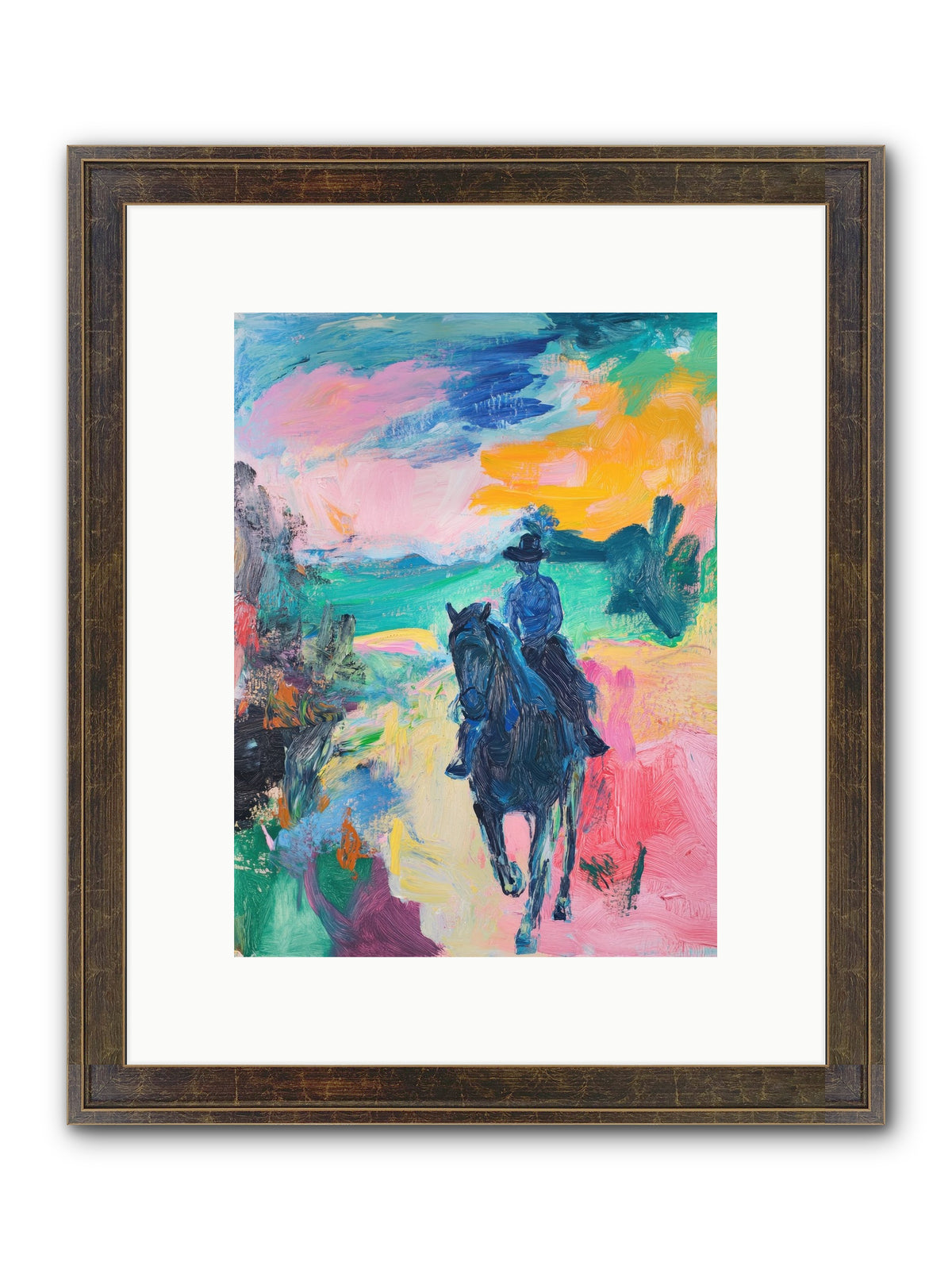 Wild West Wind Framed Print - Slimwoods Black/Gold 9x12