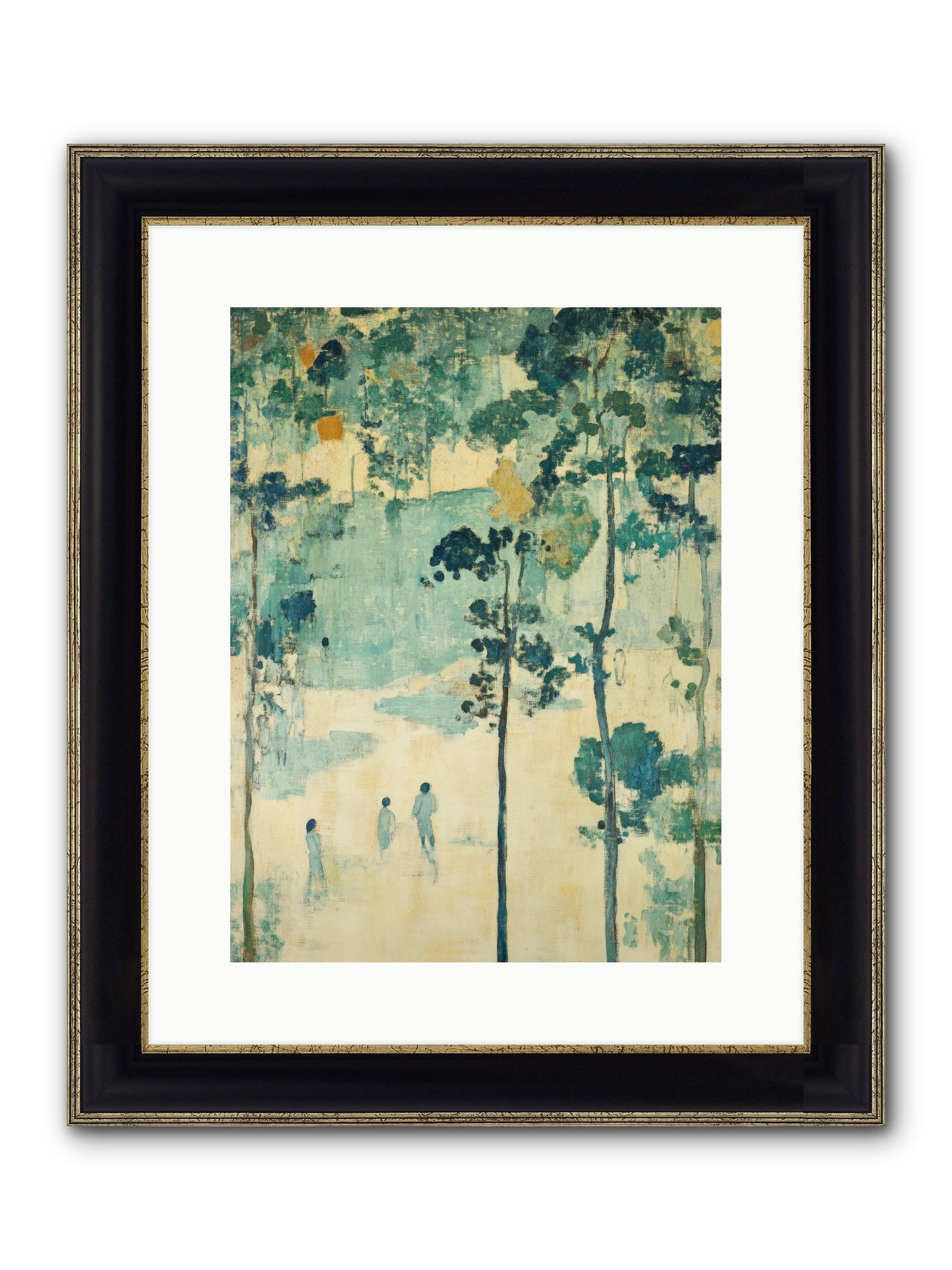 Wild Wood Passage Framed Print - Black & Gold 12x16